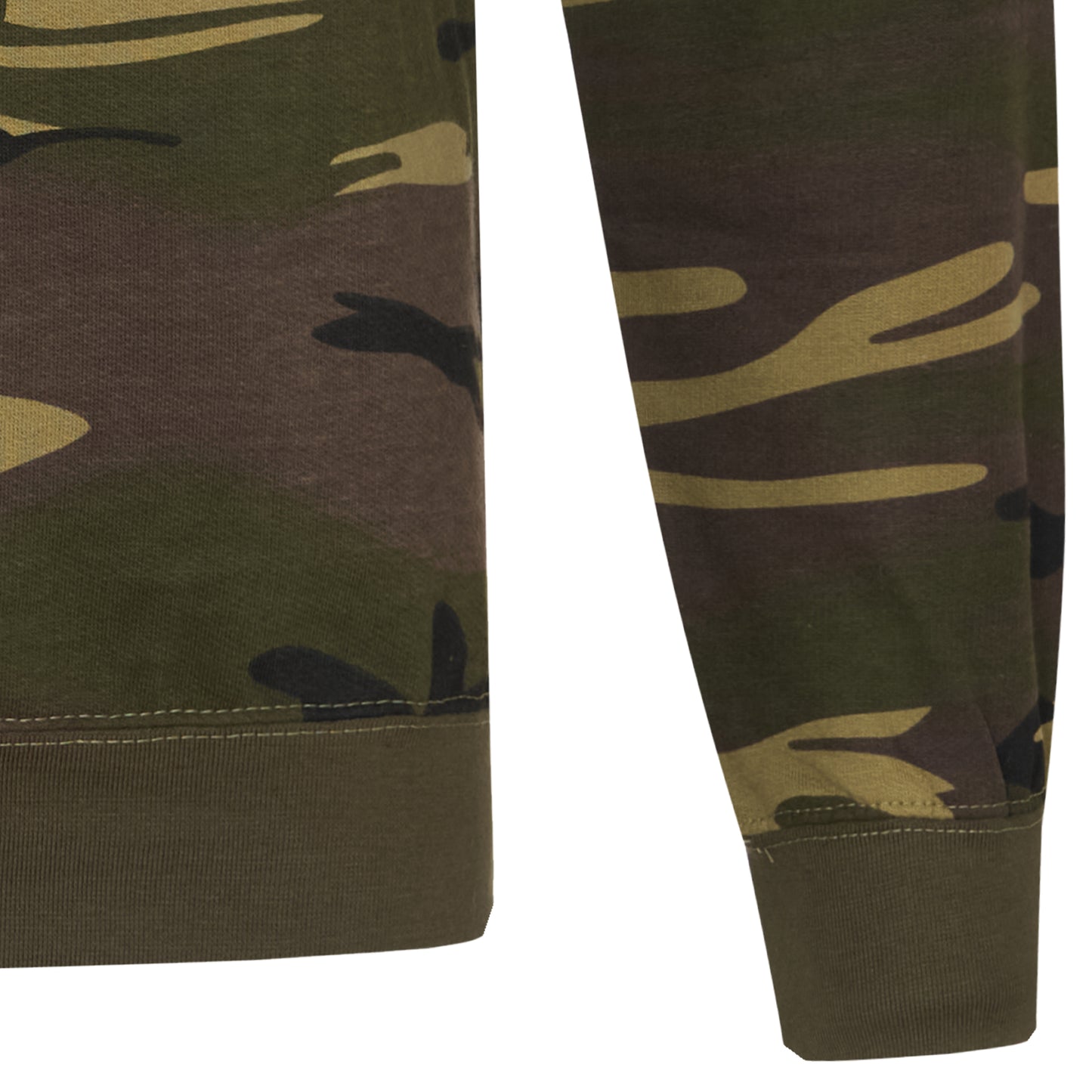 Army Sweatshirt Sweater Top Pullover Jumper Woodland Camo Stonewash