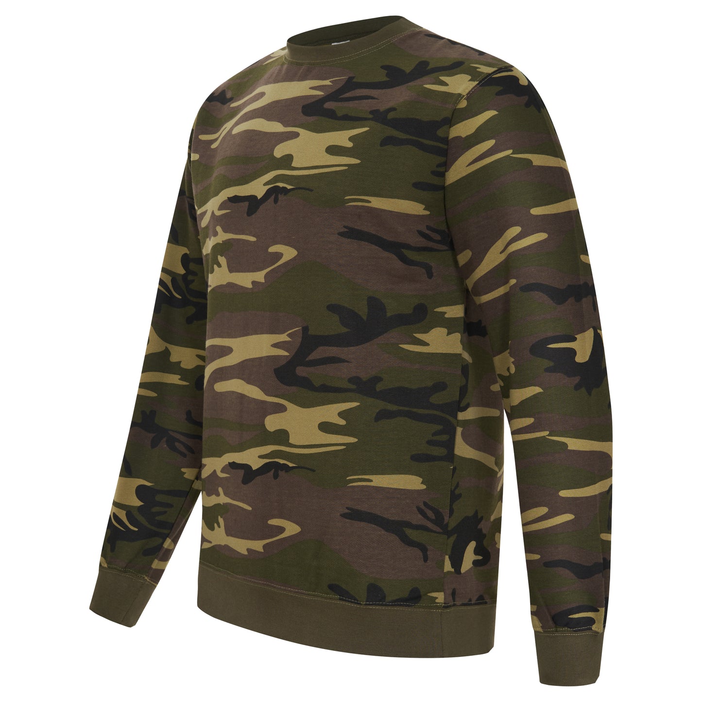 Army Sweatshirt Sweater Top Pullover Jumper Woodland Camo