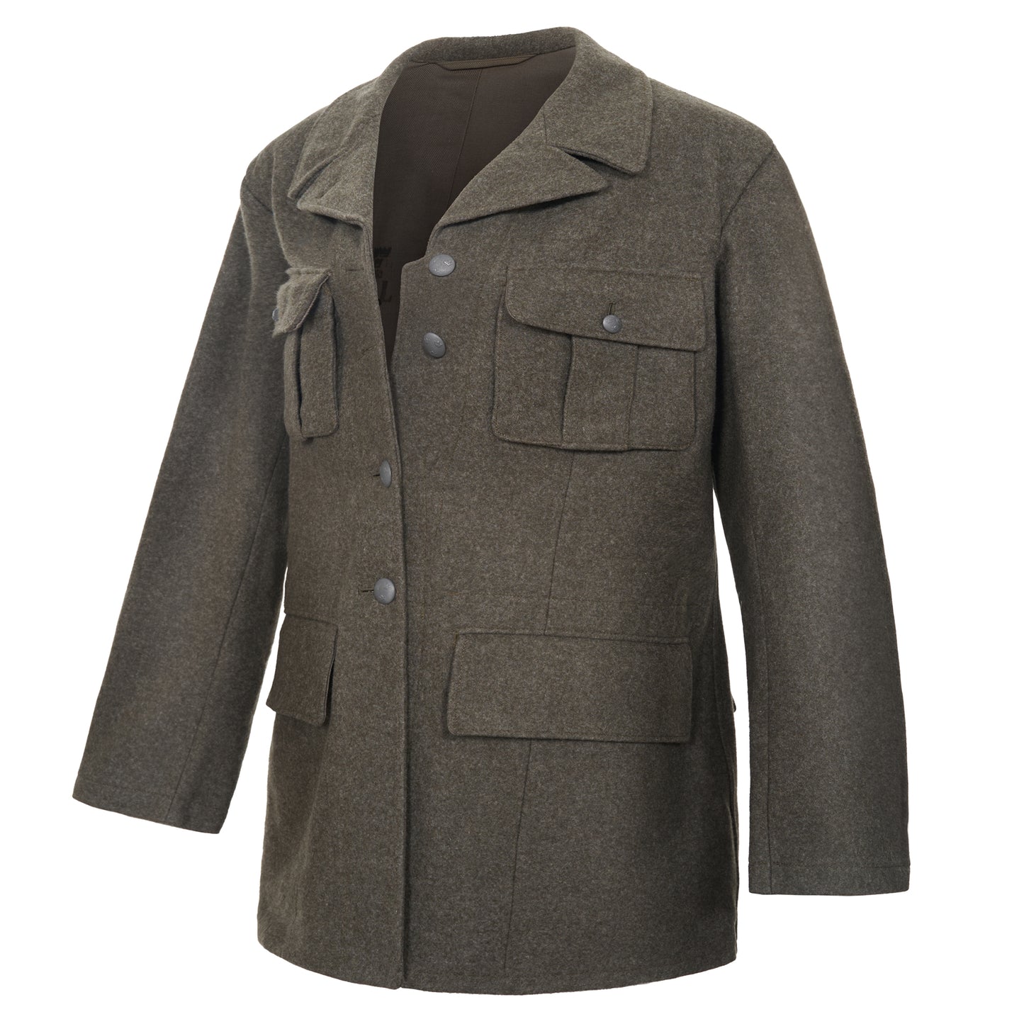 Original Swedish Army Wool Jacket Military Vintage Surplus Coat Olive