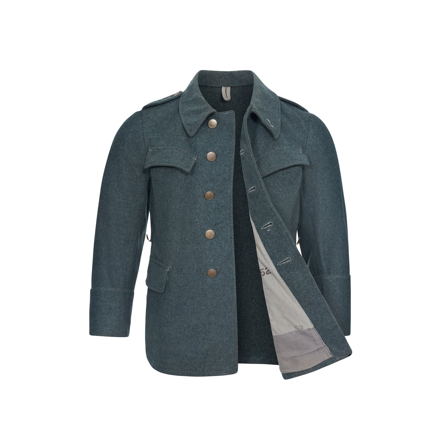 Original Swiss Army Wool Jacket Vintage Surplus Coat Grey