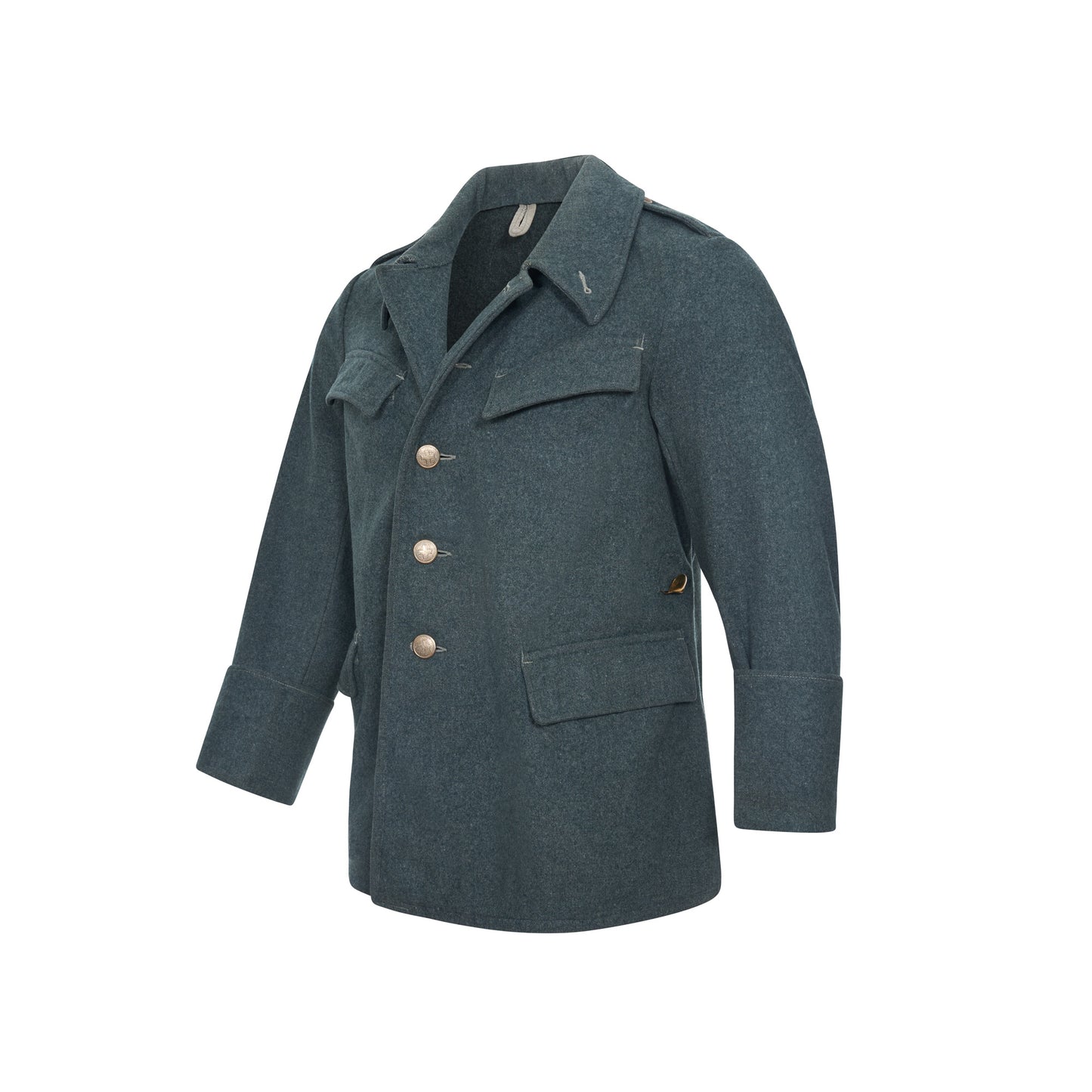 Original Swiss Army Wool Jacket Vintage Surplus Coat Grey