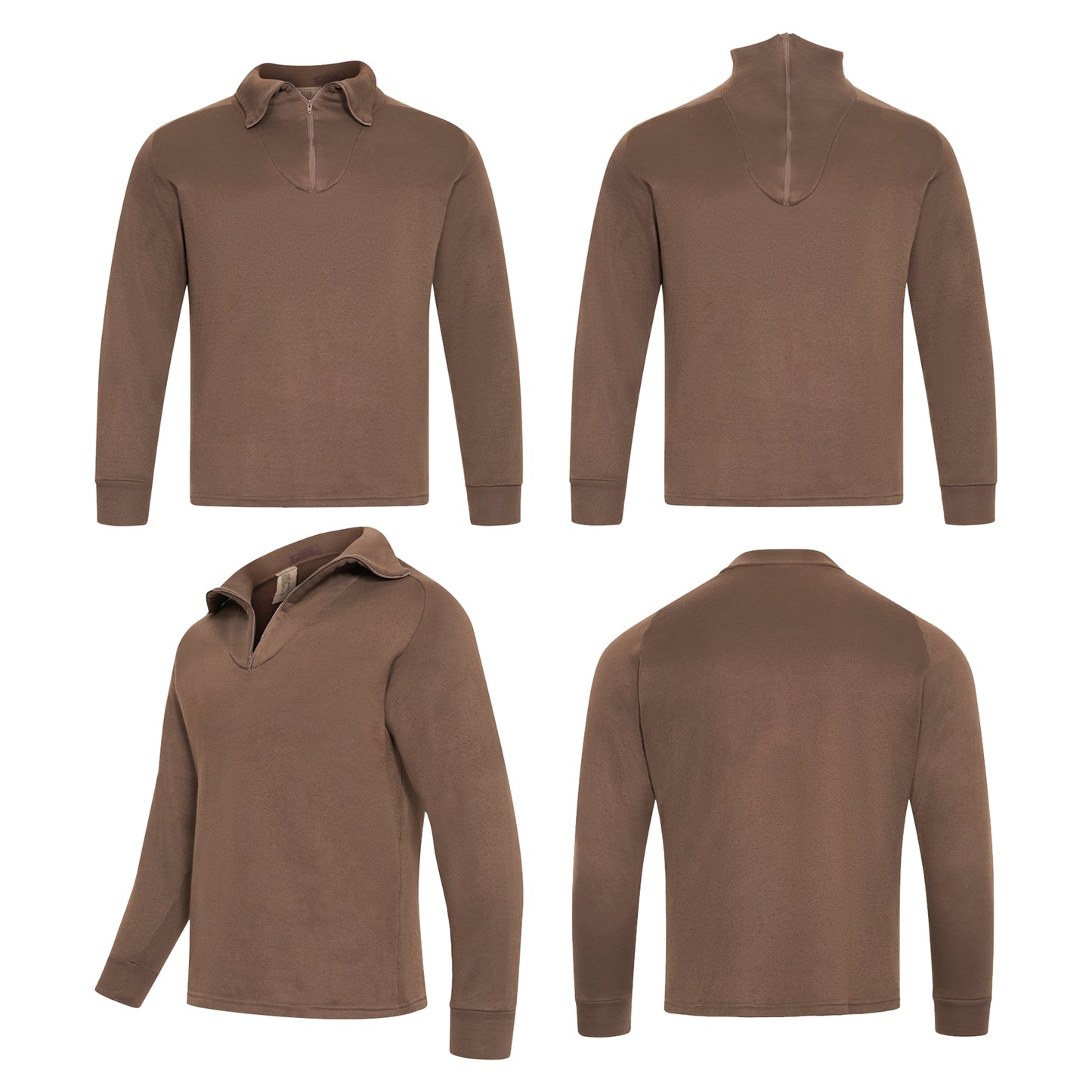 Army Base Layer Original US Military Cold Weather Undershirt Brown