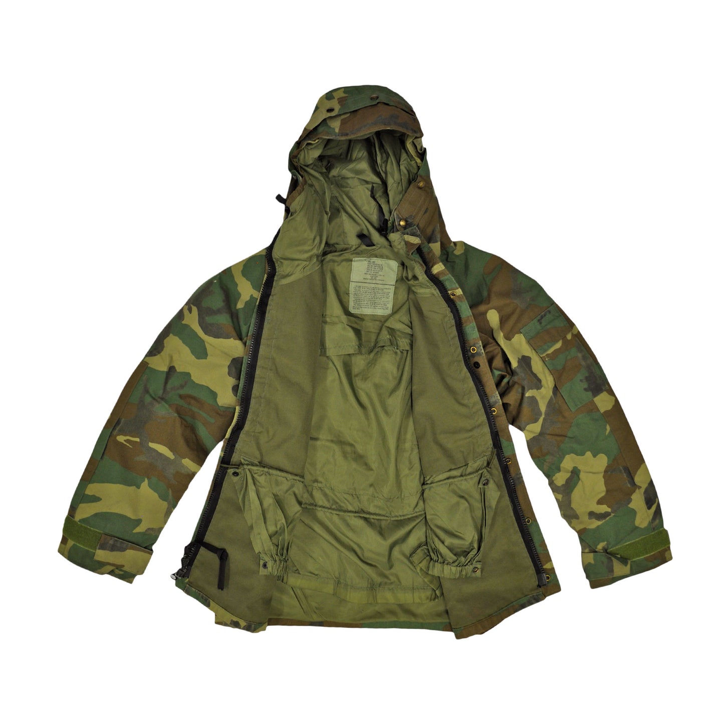 Waterproof Jacket Original US Army Goretex Camouflage Field Coat Woodland Camo Used