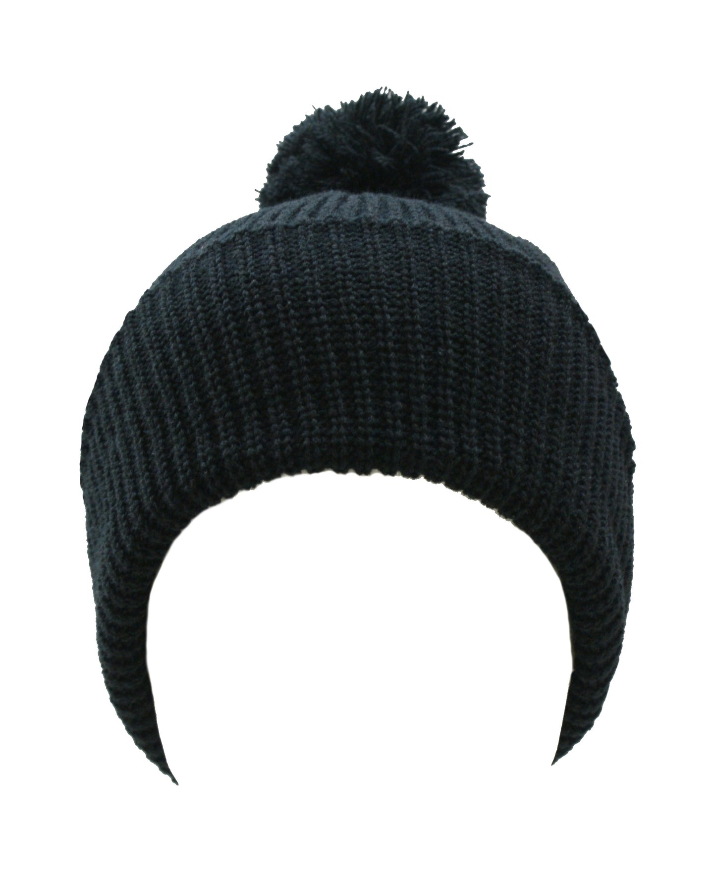 Pom Pom Beanie Hat Winter Watch Cap Black