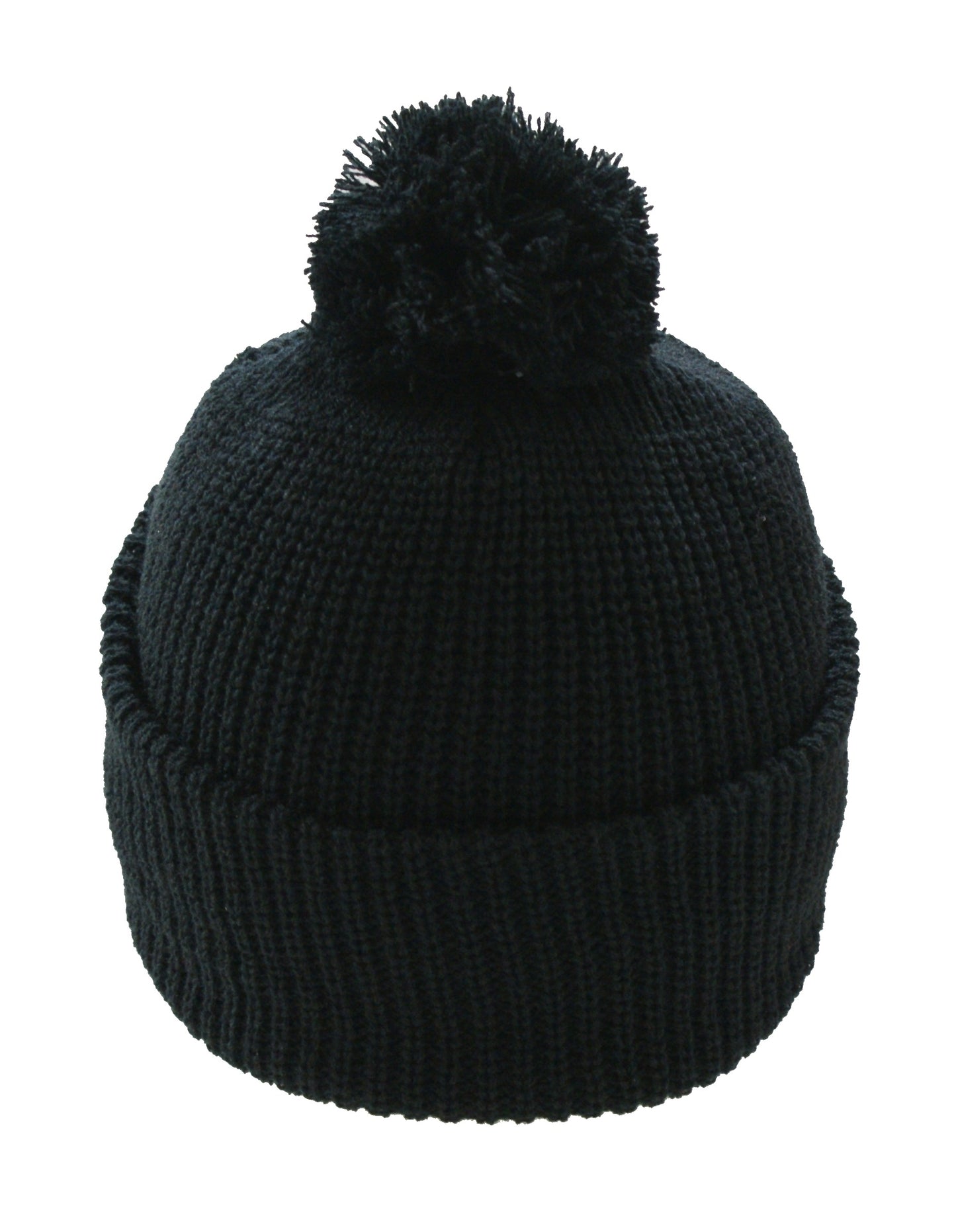 Pom Pom Beanie Hat Winter Watch Cap Black