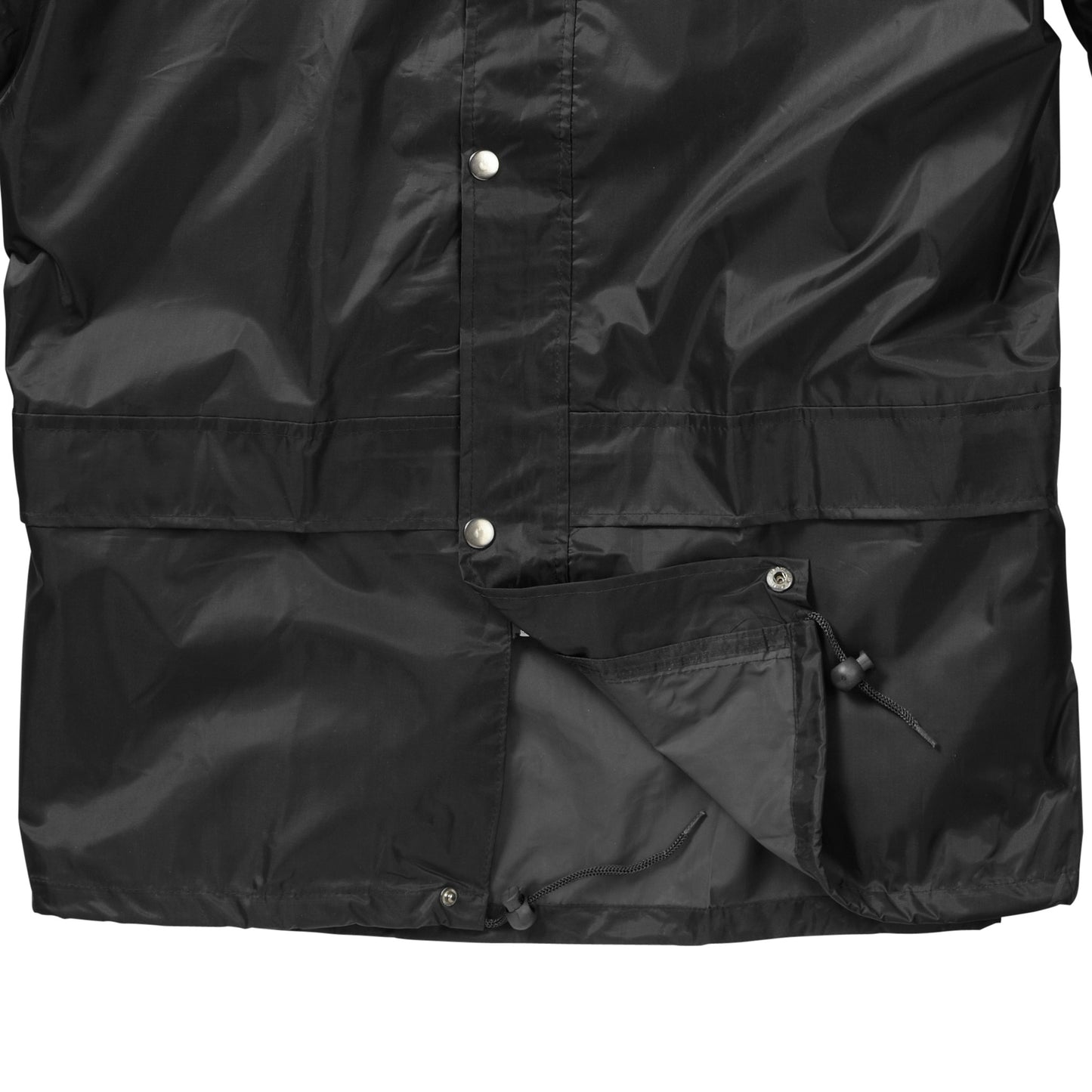 Waterproof Jacket Trouser Set Raincoat Hiking Camping Outerwear Black
