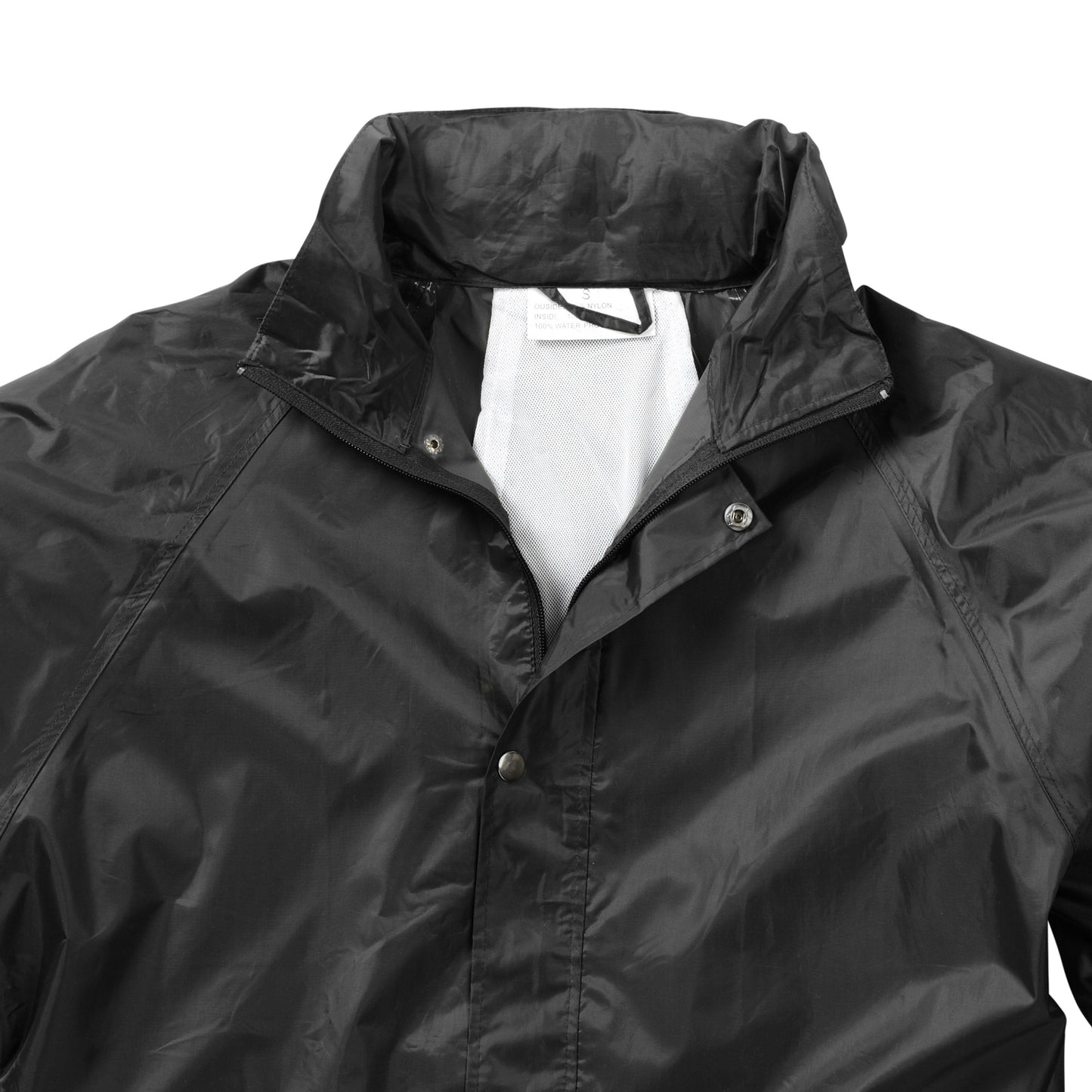 Waterproof Jacket Trouser Set Raincoat Hiking Camping Outerwear Black