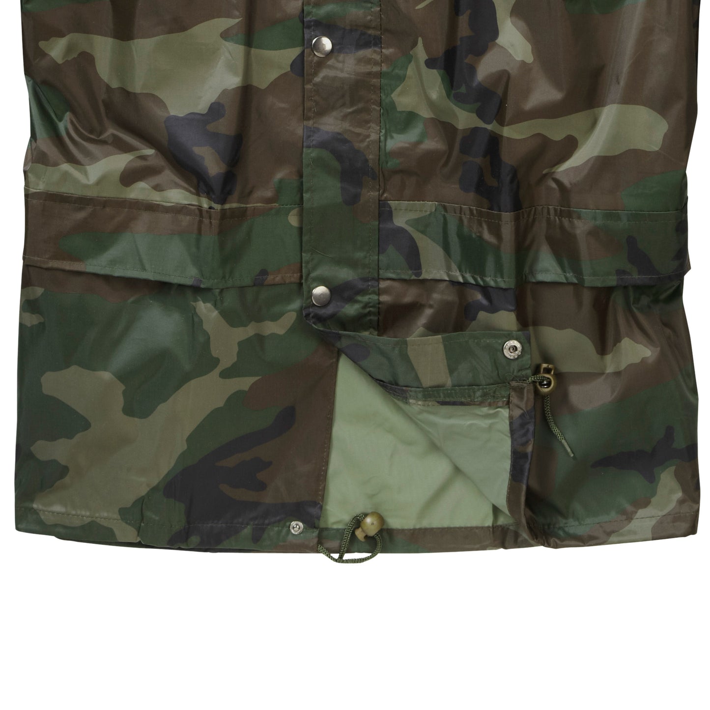 Waterproof Jacket Trouser Set Raincoat Hiking Camping Outerwear Woodland Camo