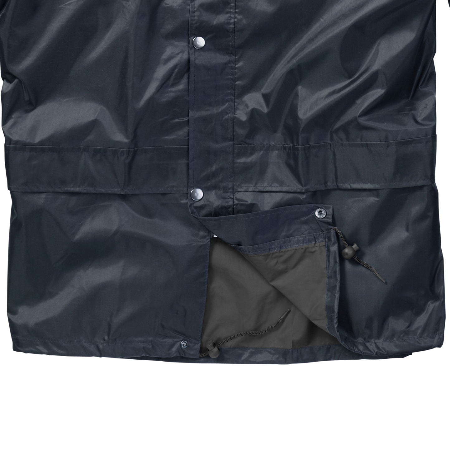 Waterproof Jacket Trouser Set Raincoat Hiking Camping Outerwear Navy