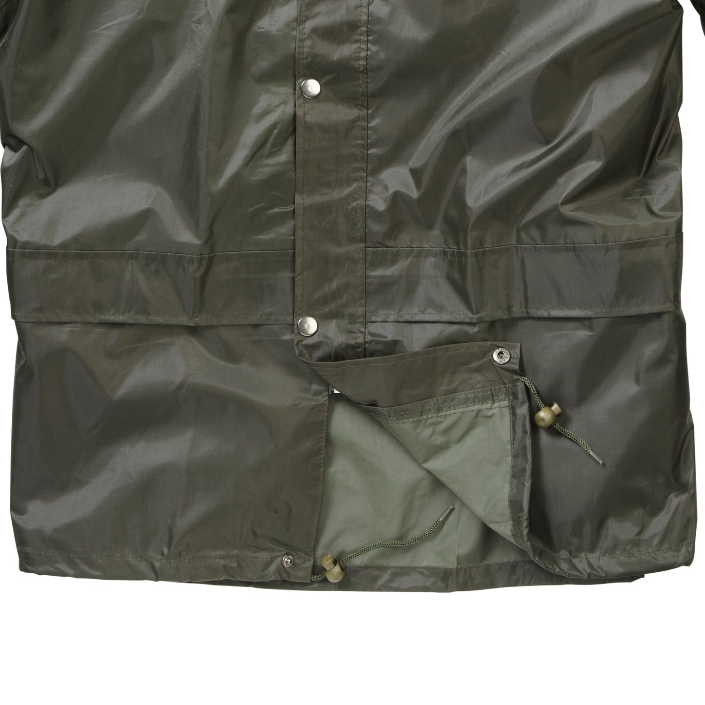 Waterproof Jacket Trouser Set Raincoat Hiking Camping Outerwear Olive