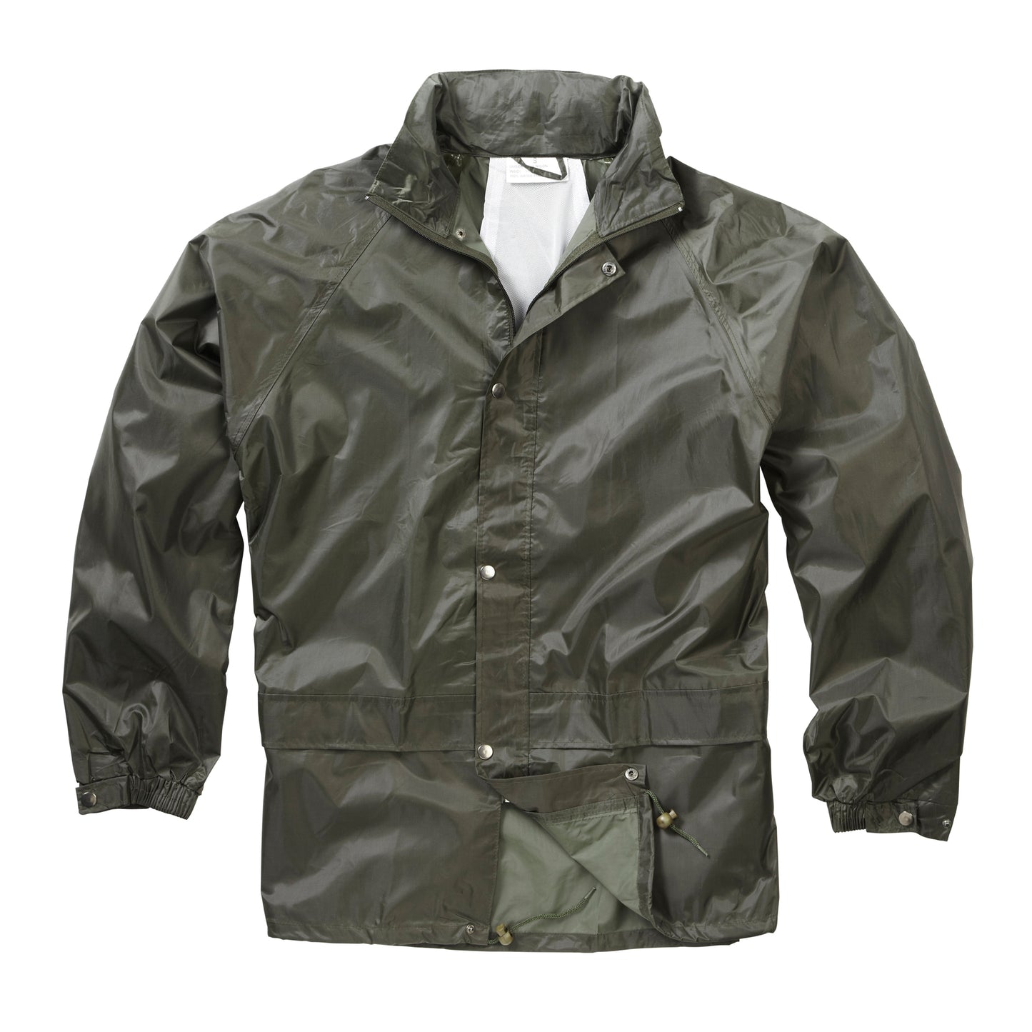 Waterproof Jacket Trouser Set Raincoat Hiking Camping Outerwear Olive