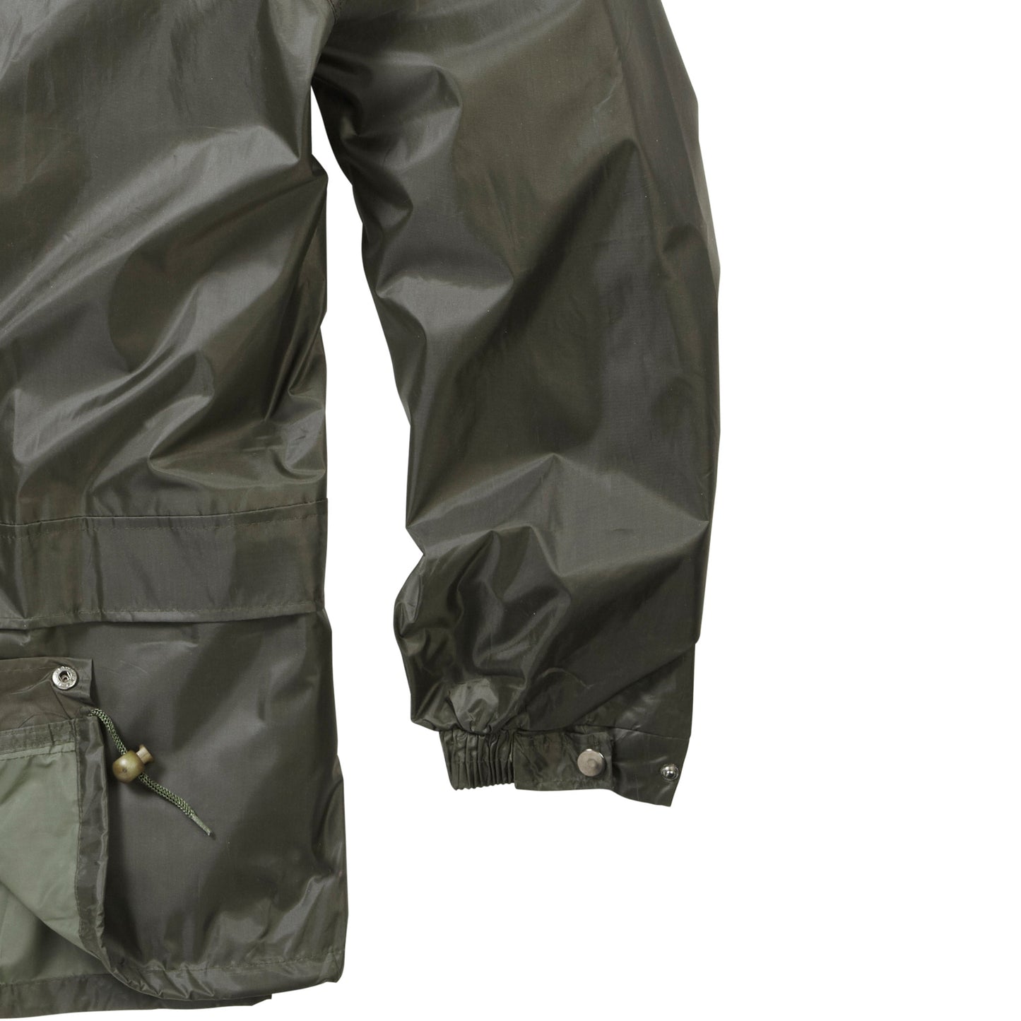 Waterproof Jacket Trouser Set Raincoat Hiking Camping Outerwear Olive