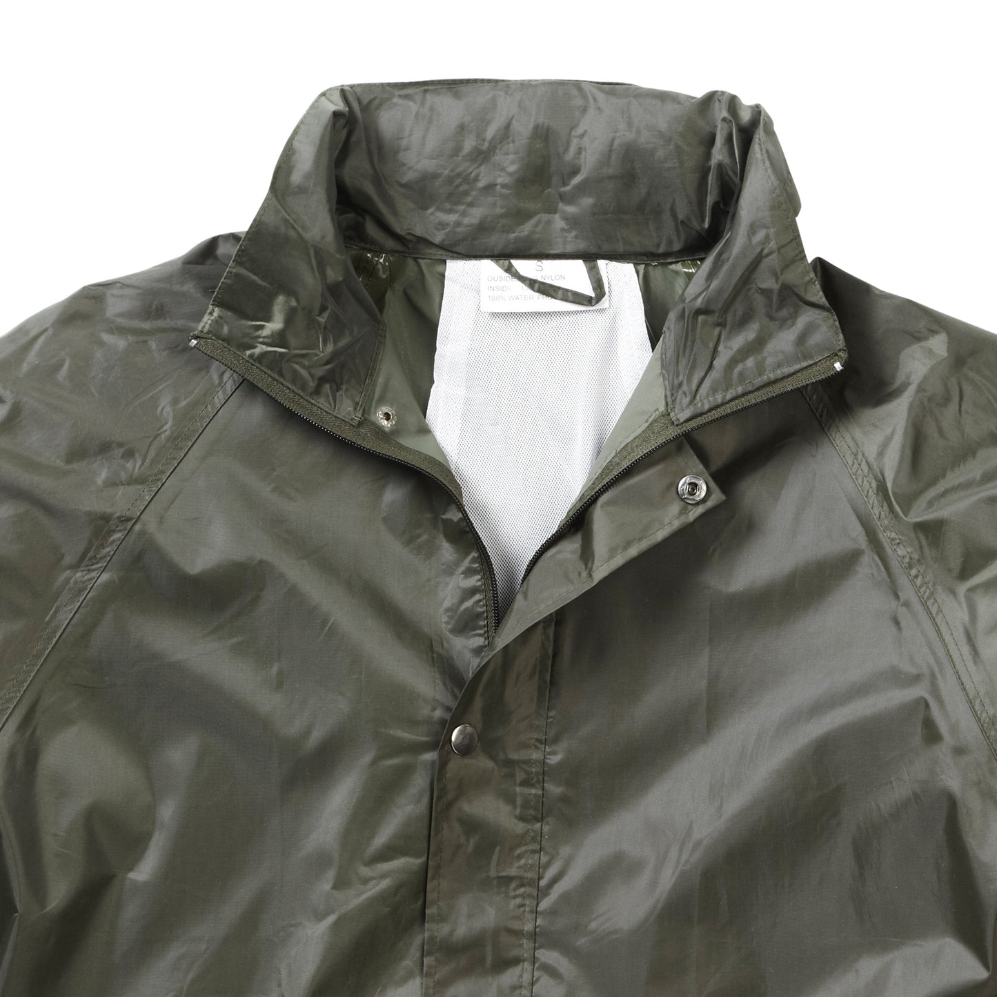 Waterproof Jacket Trouser Set Raincoat Hiking Camping Outerwear Olive