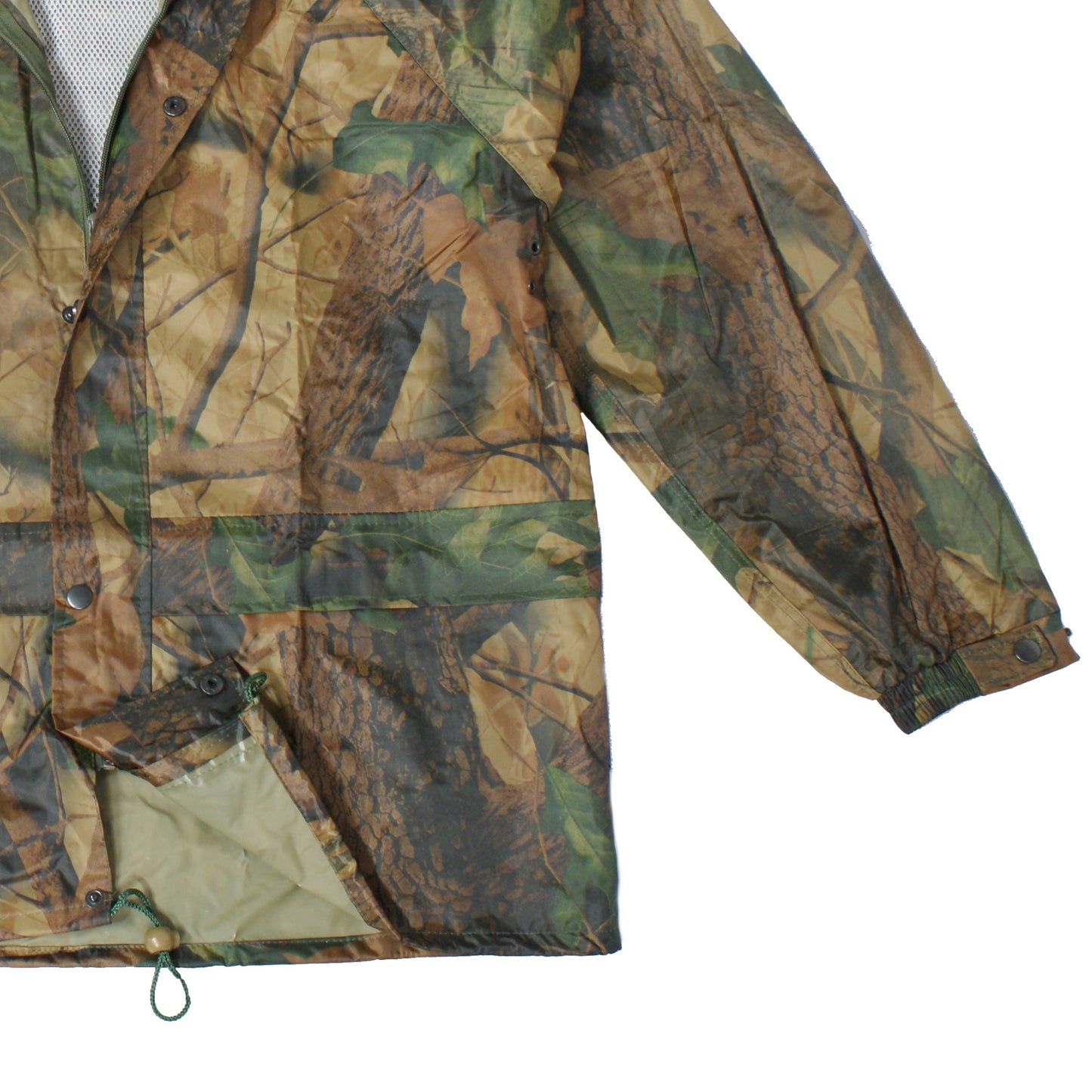 Waterproof Jacket Trouser Set Raincoat Hiking Camping Outerwear Mossy Oak