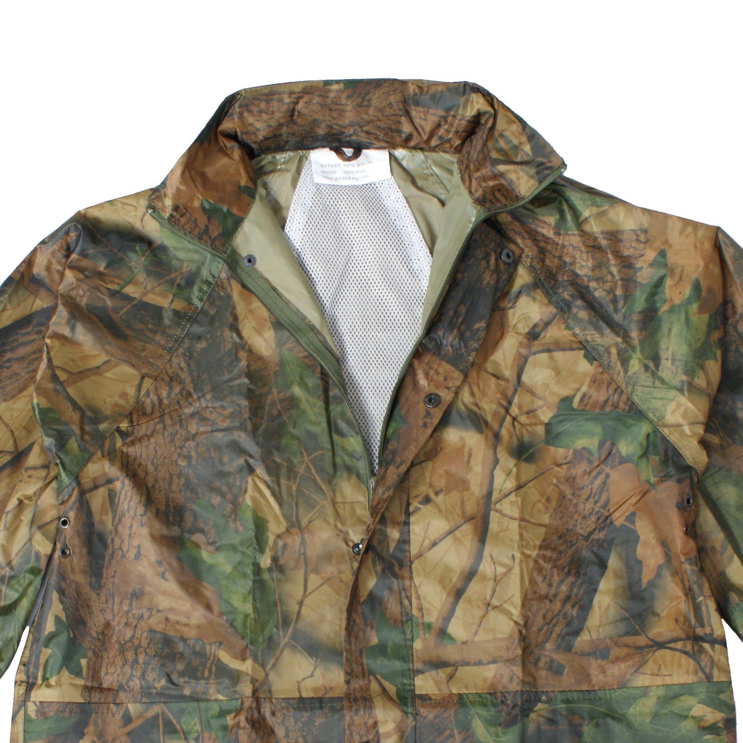 Waterproof Jacket Trouser Set Raincoat Hiking Camping Outerwear Mossy Oak