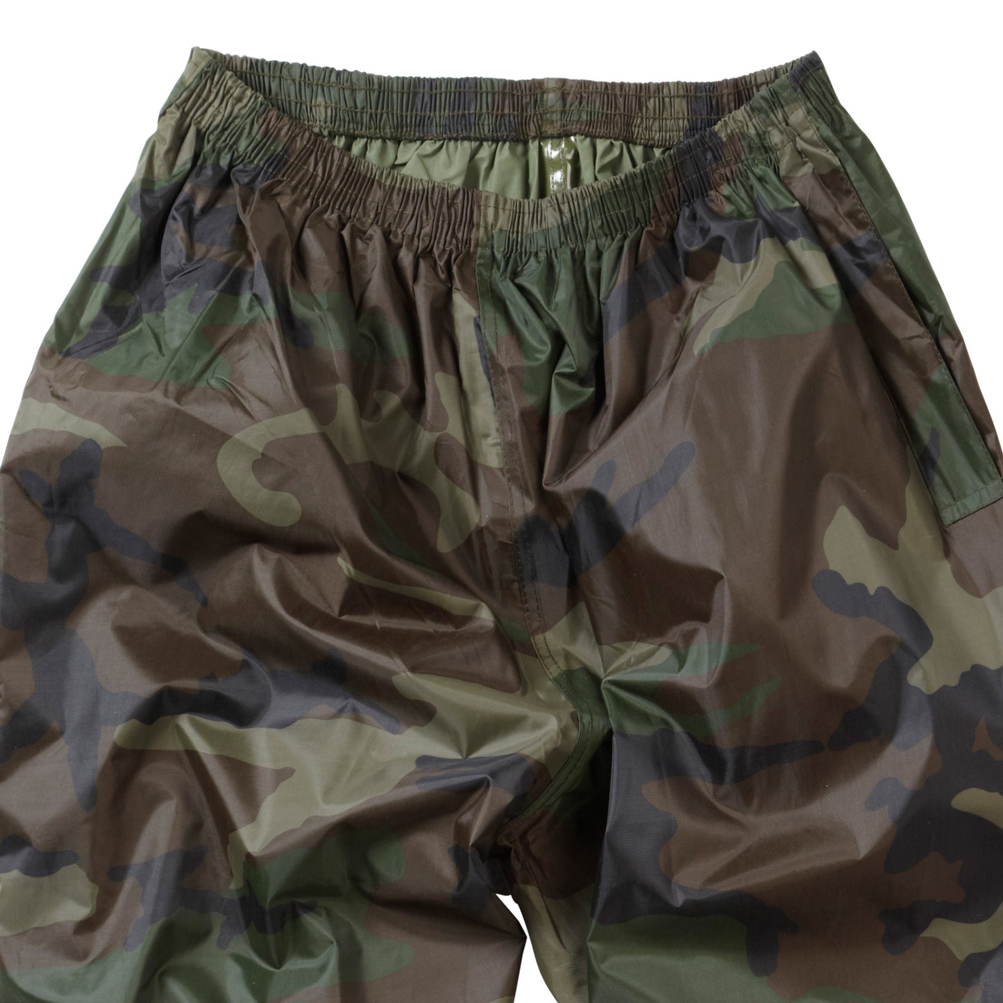 Waterproof Jacket Trouser Set Raincoat Hiking Camping Outerwear Woodland Camo