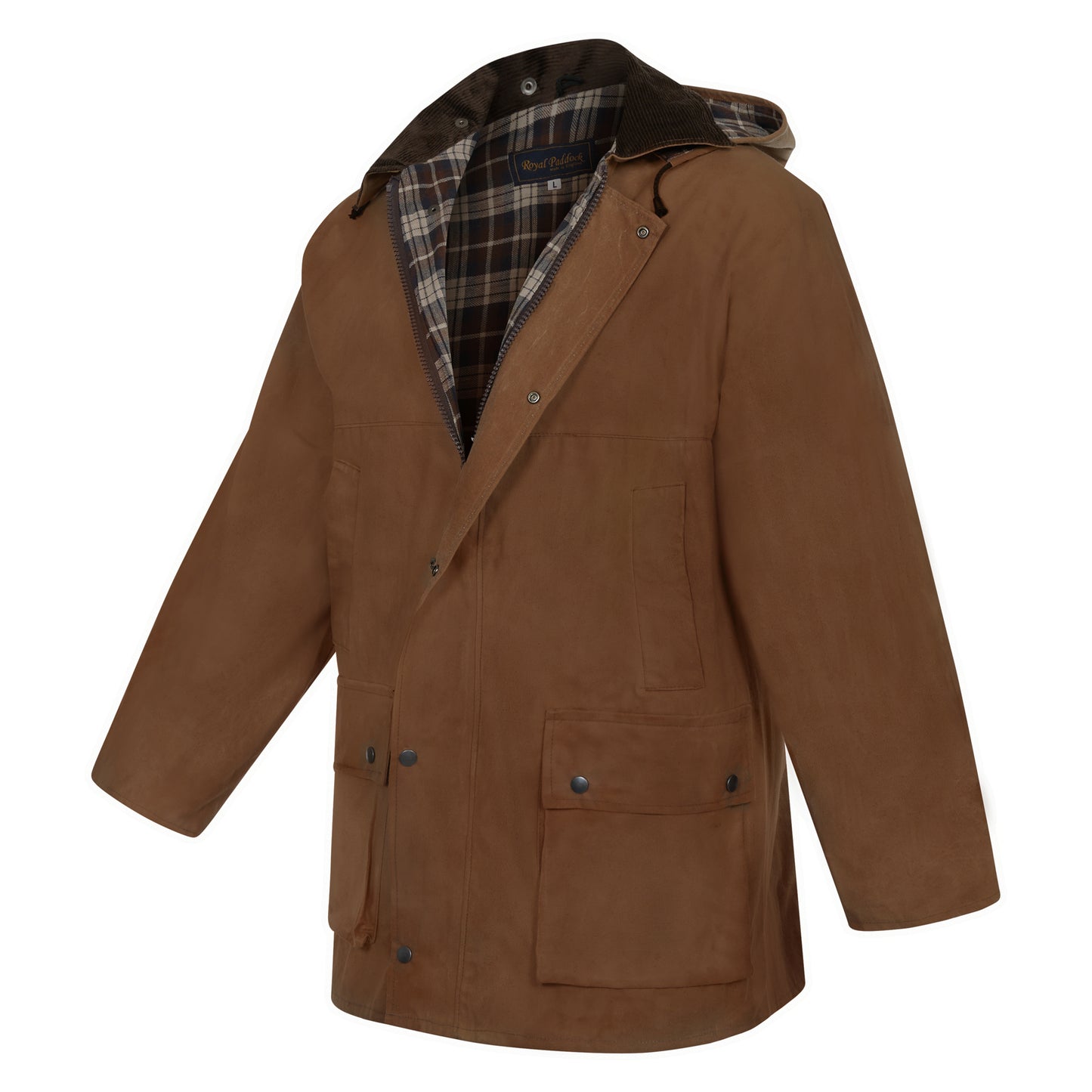 Wax Jacket Original British Classic Hunting Fishing Riding Coat Beige