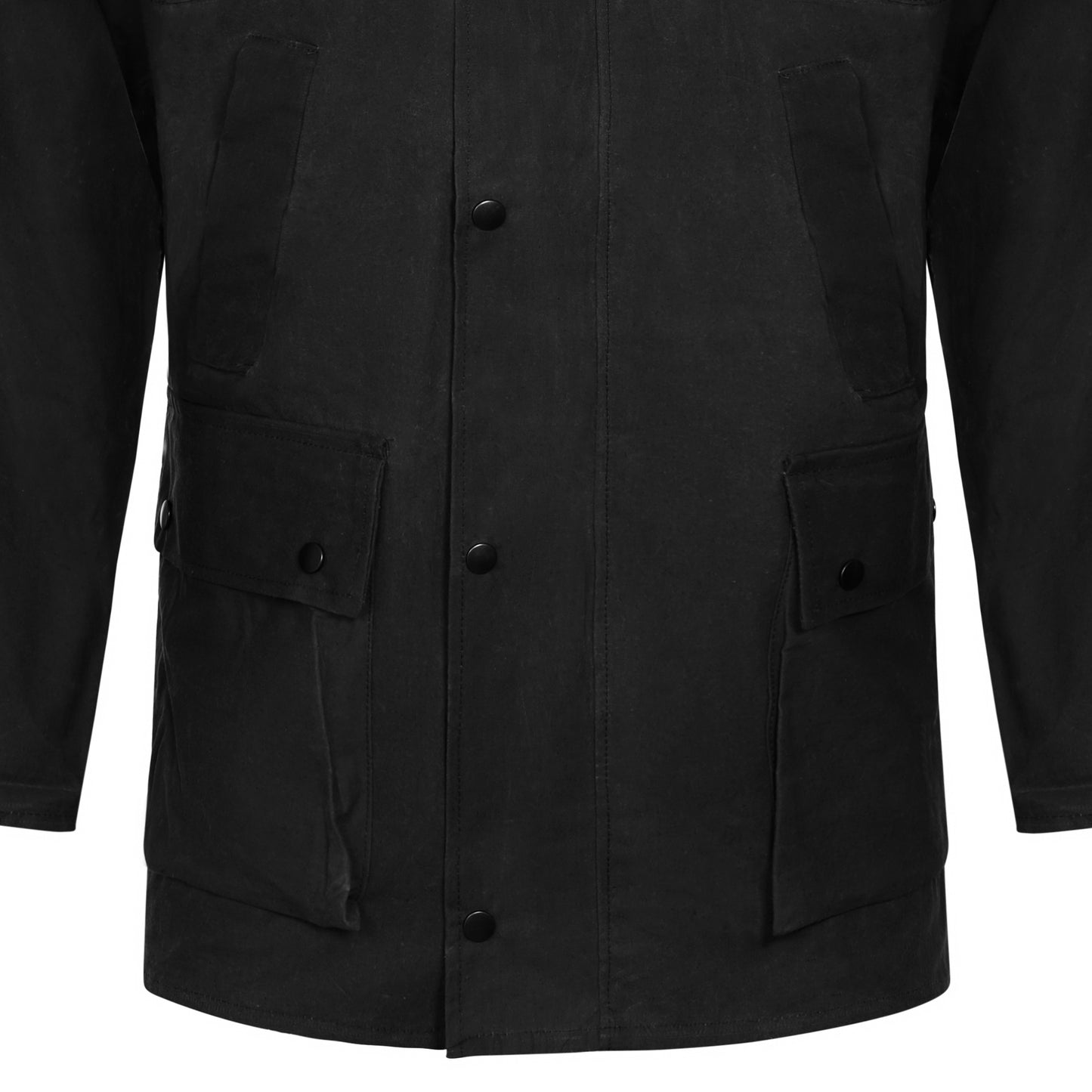 Wax Jacket Original British Classic Hunting Fishing Riding Coat Black