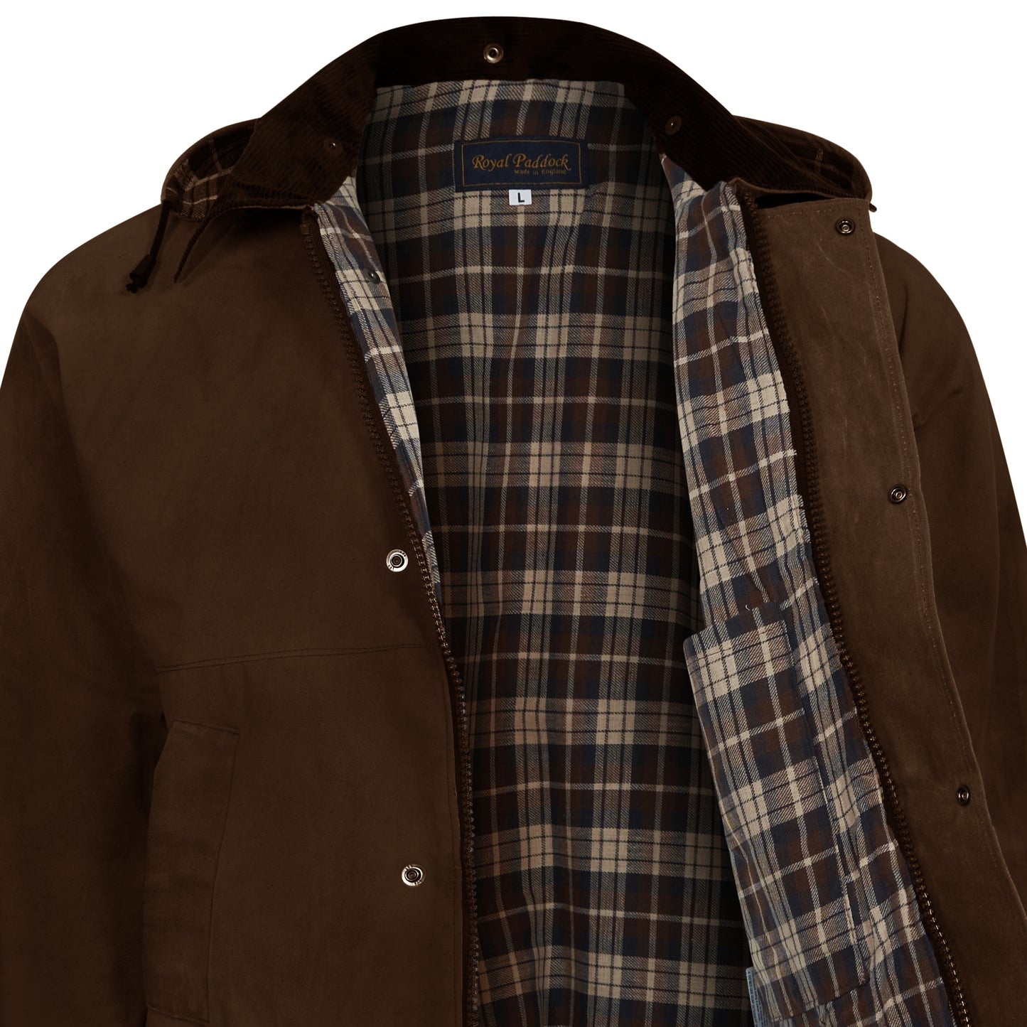 Wax Jacket Original British Classic Hunting Fishing Riding Coat Brown