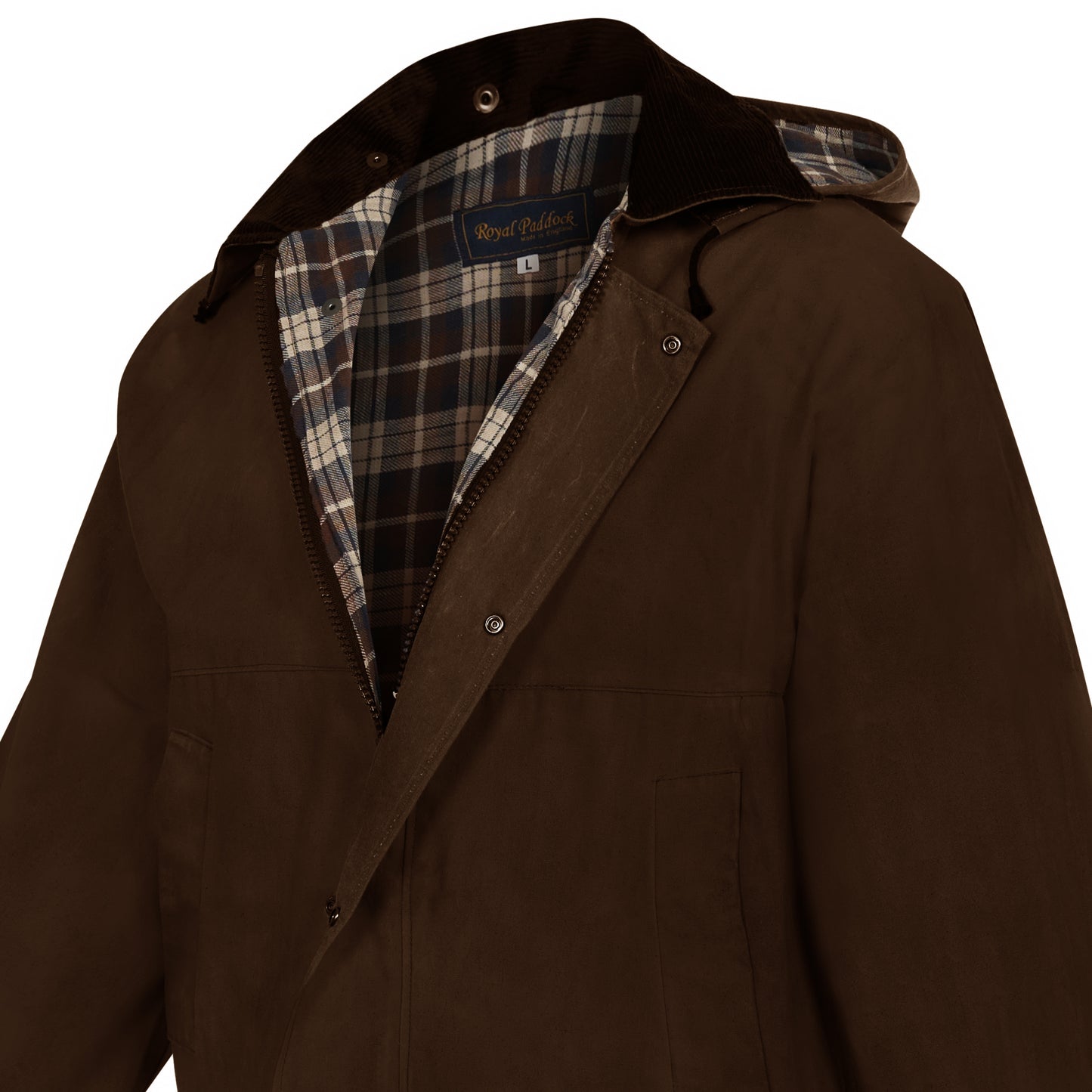 Wax Jacket Original British Classic Hunting Fishing Riding Coat Brown