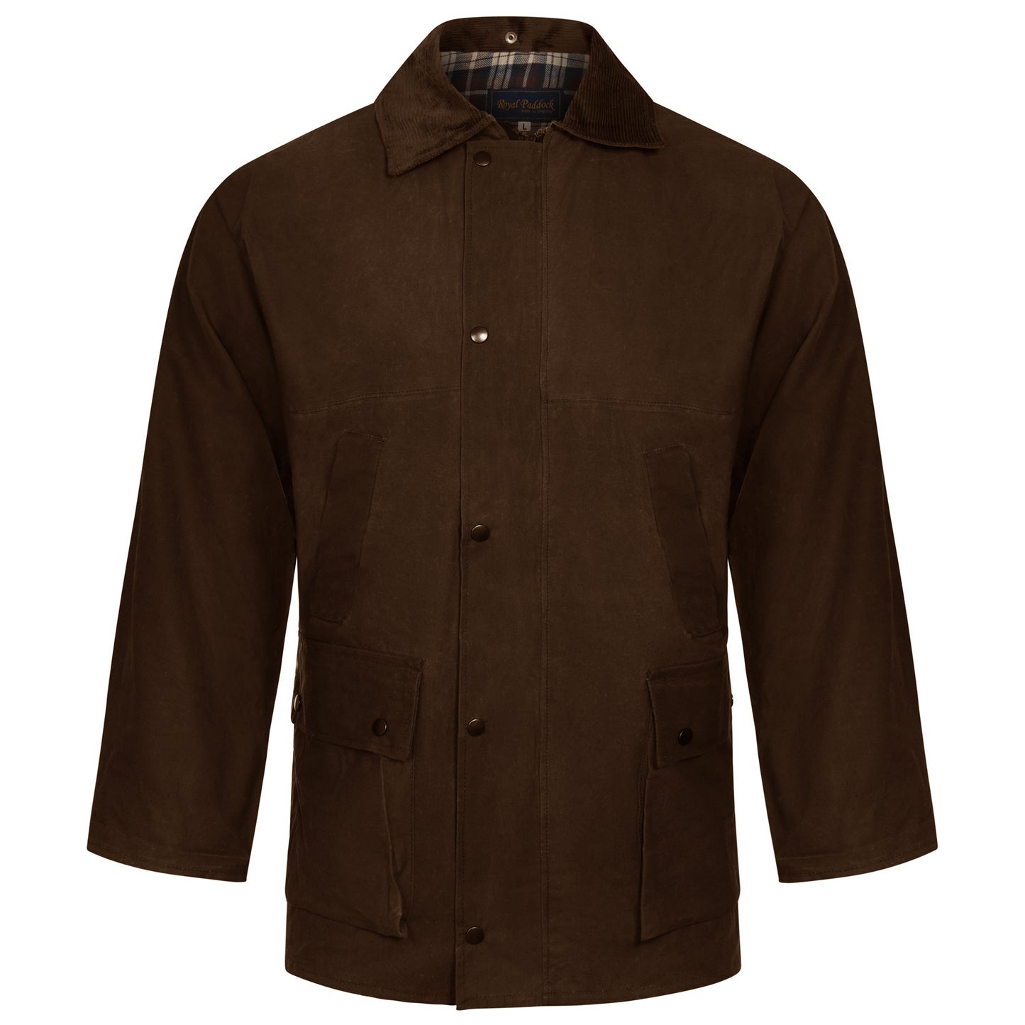 Wax Jacket Original British Classic Hunting Fishing Riding Coat Brown