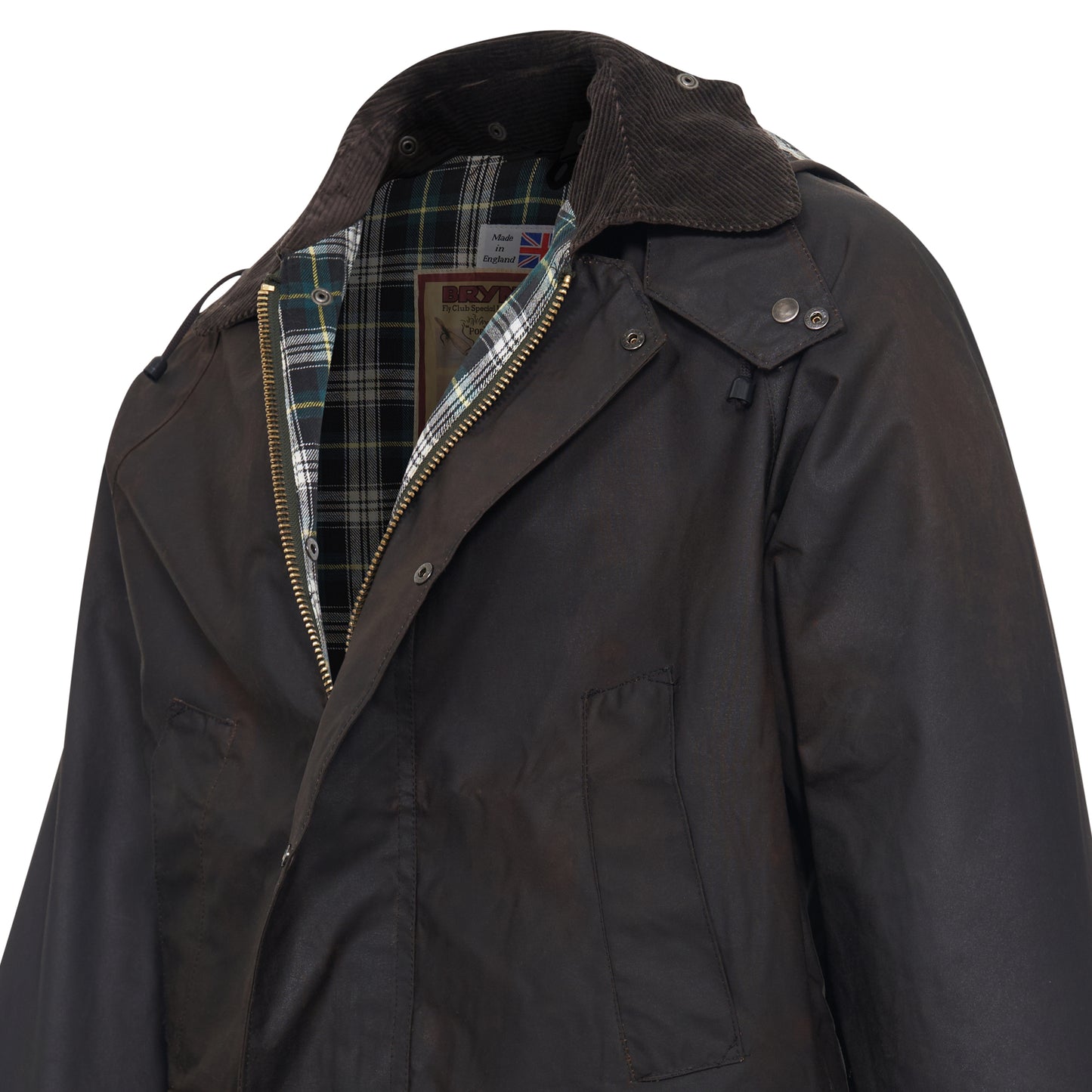 Wax Jacket Classic English Biker Coat Brown