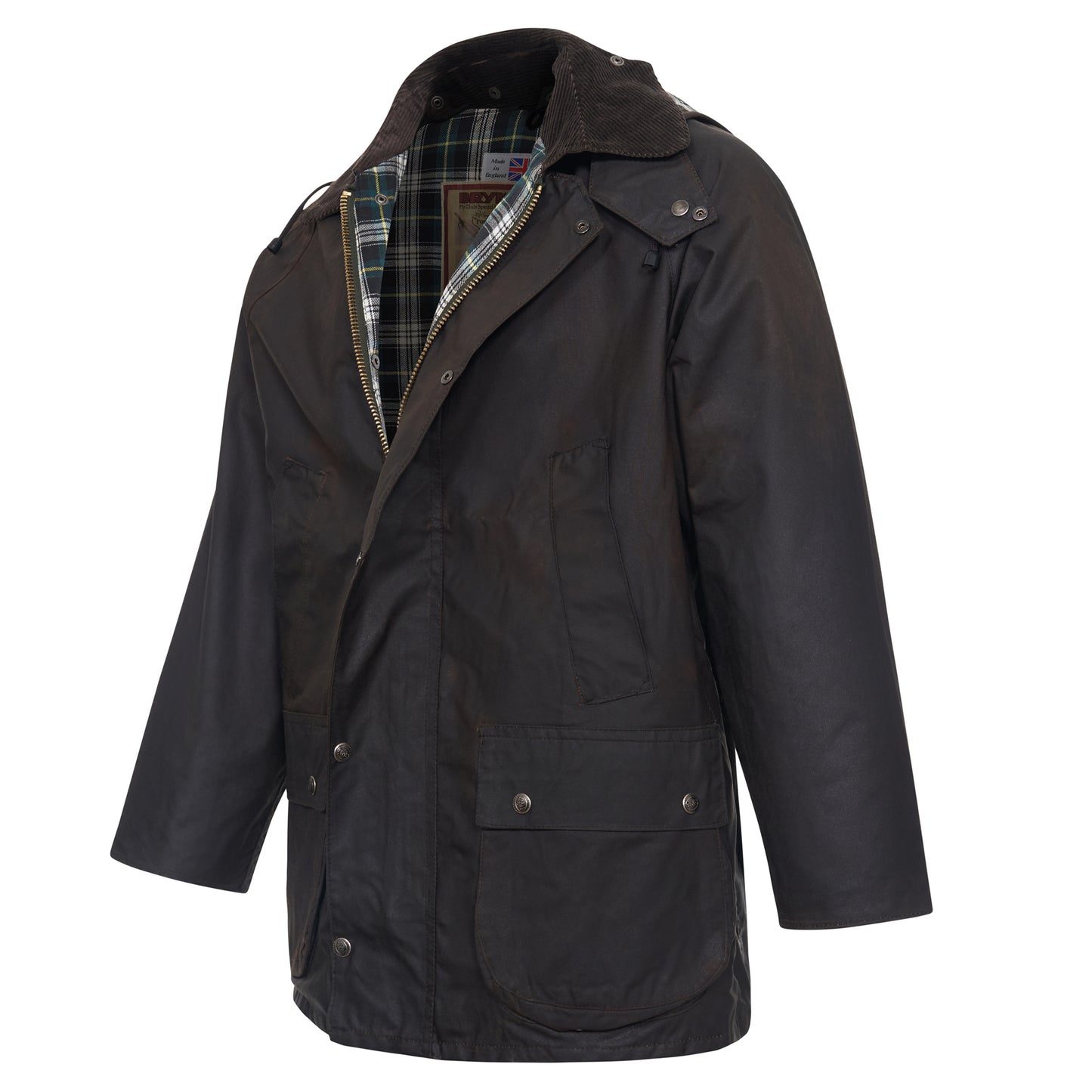 Wax Jacket Classic English Biker Coat Brown