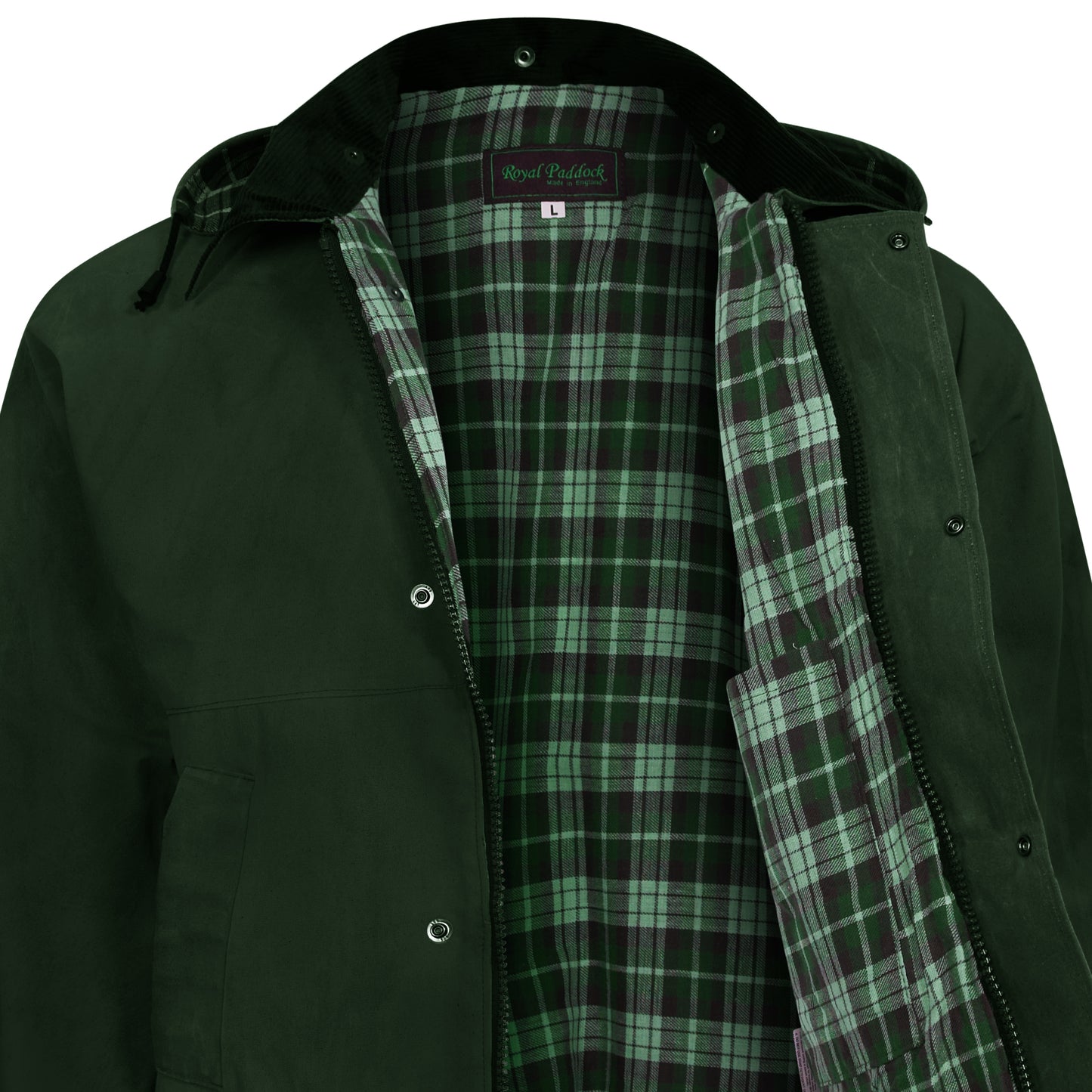 Wax Jacket Original British Classic Hunting Fishing Riding Coat Green