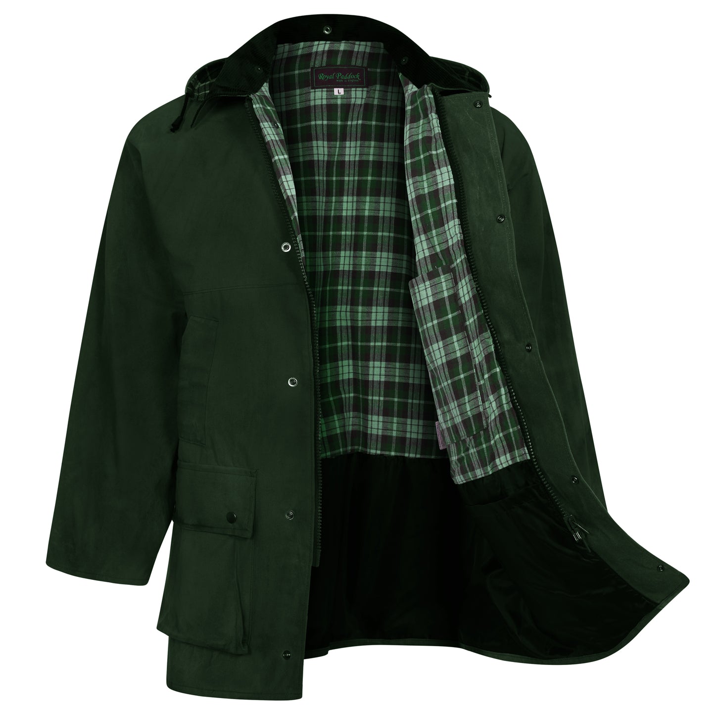 Wax Jacket Original British Classic Hunting Fishing Riding Coat Green
