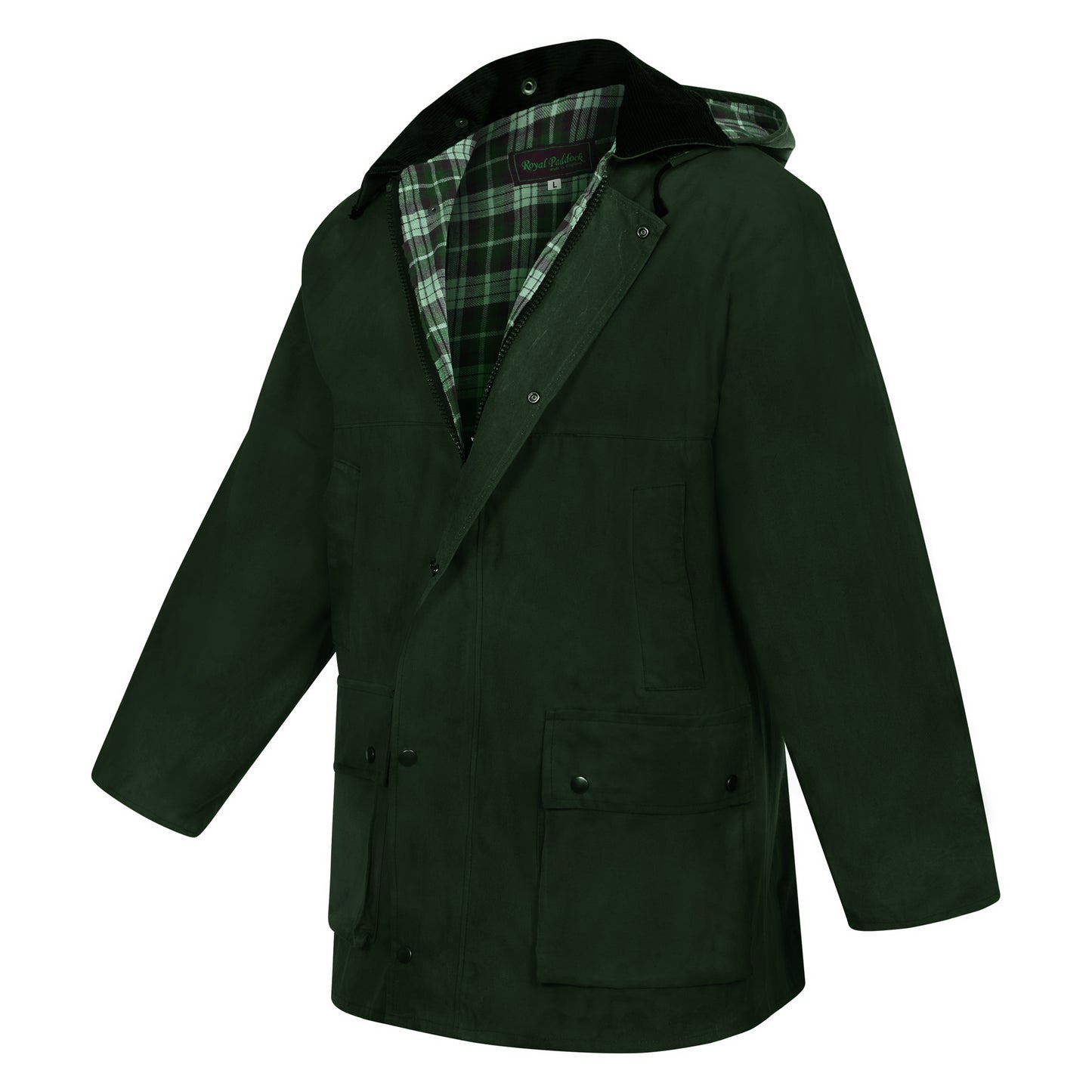 Wax Jacket Original British Classic Hunting Fishing Riding Coat Green