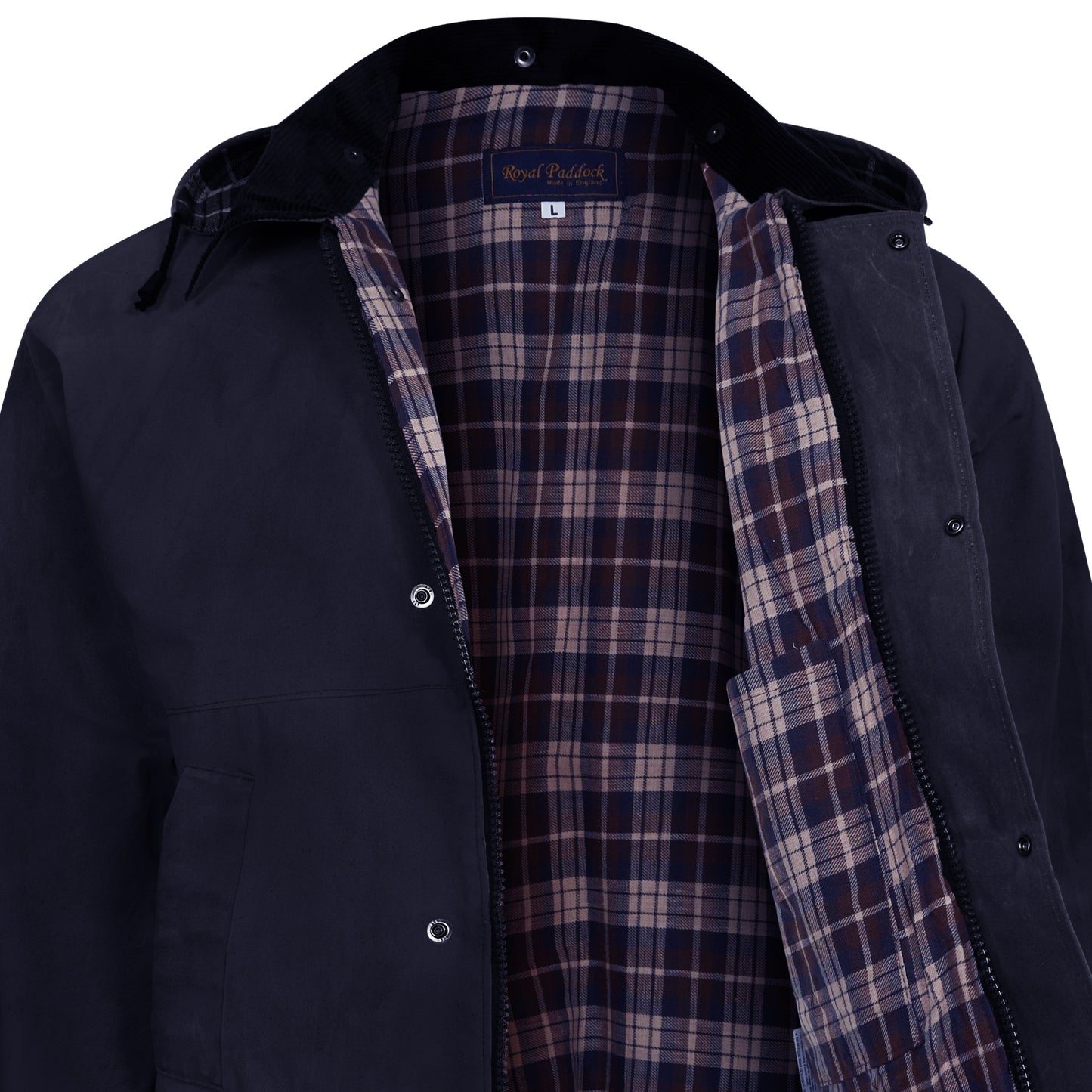 Wax Jacket Original British Classic Hunting Fishing Riding Coat Navy