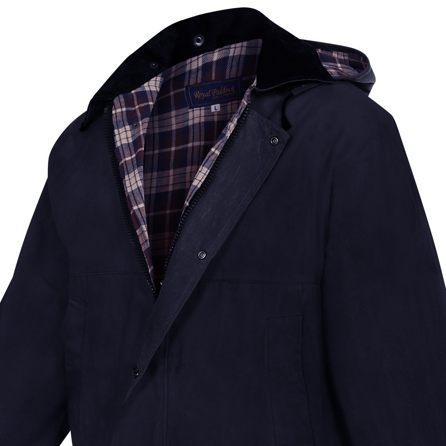 Wax Jacket Original British Classic Hunting Fishing Riding Coat Navy