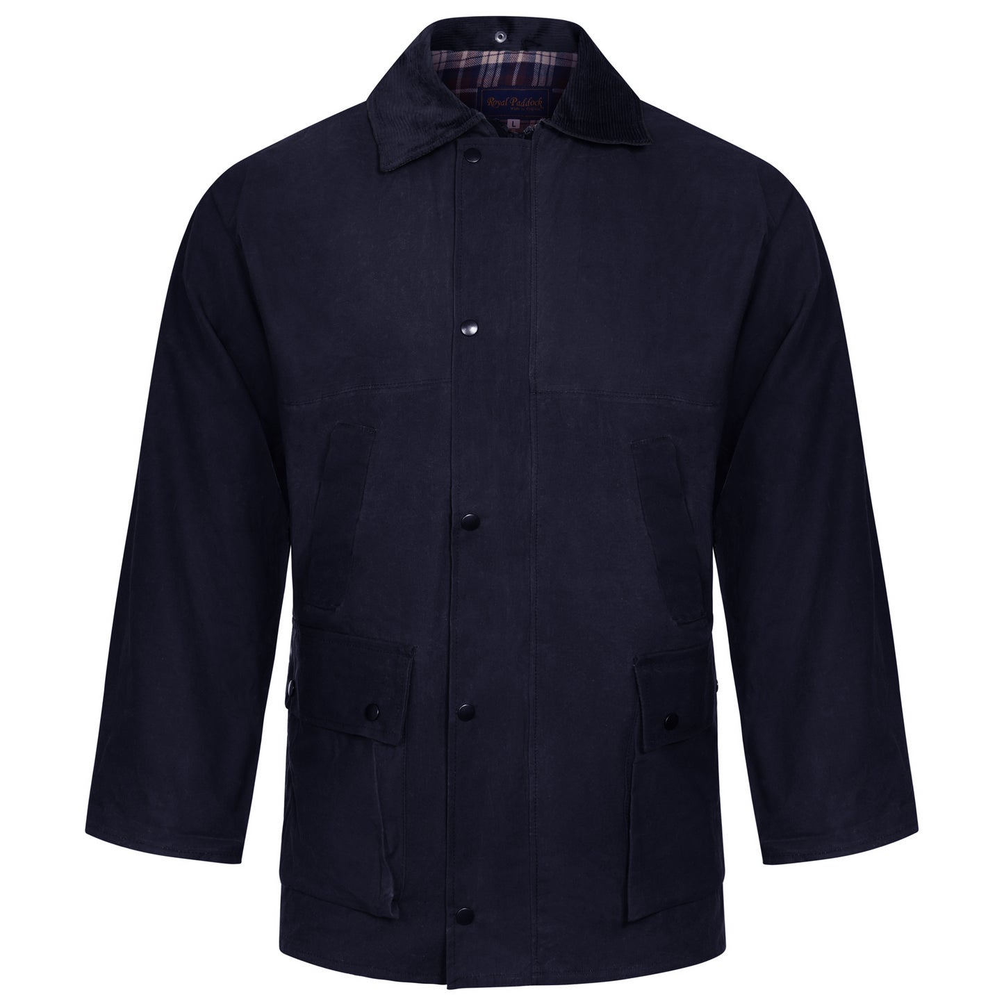Wax Jacket Original British Classic Hunting Fishing Riding Coat Navy