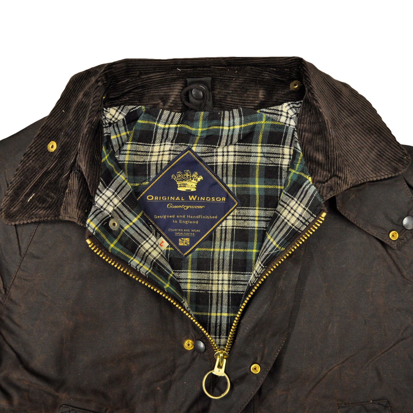 Wax Jacket Original Windsor British Classic Hunting Fishing Riding Coat Brown
