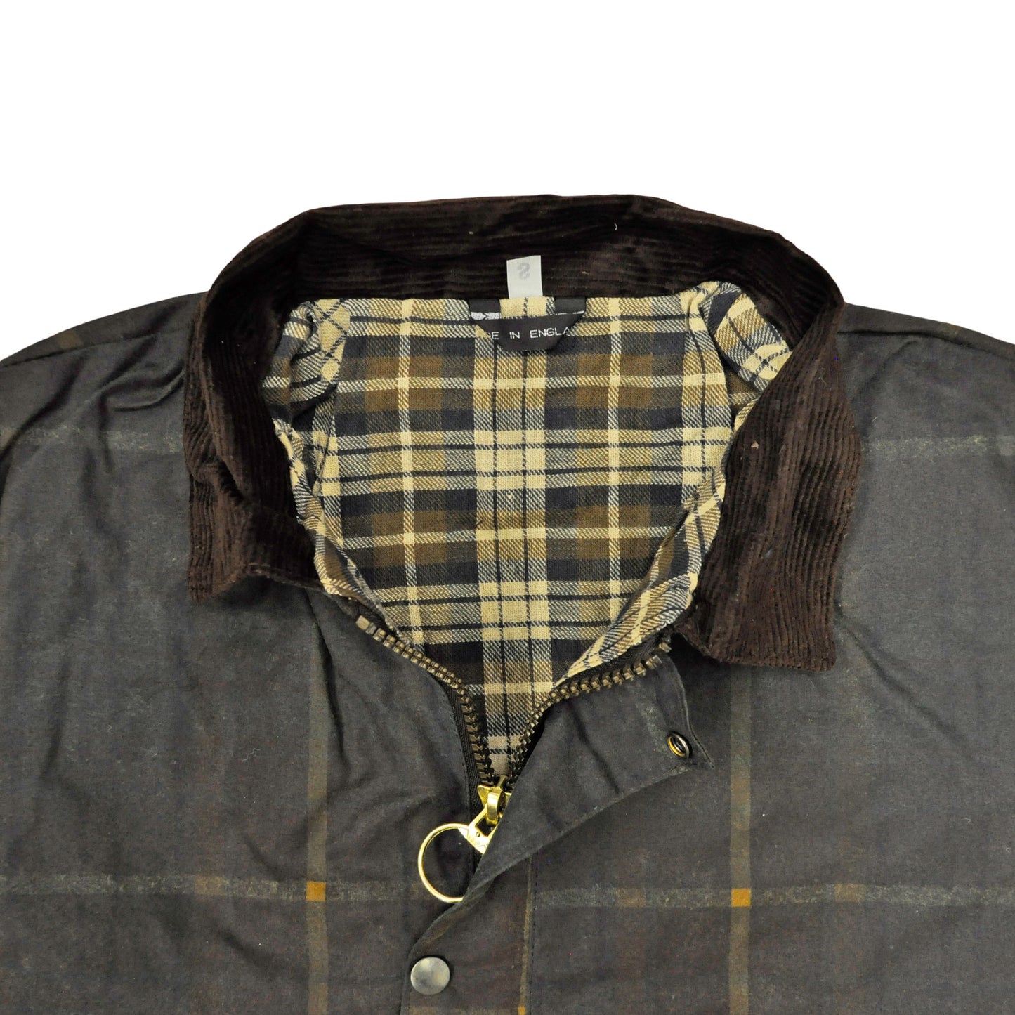 Plaid Wax Jacket Hiking Camping Riding Biker Coat Plaid