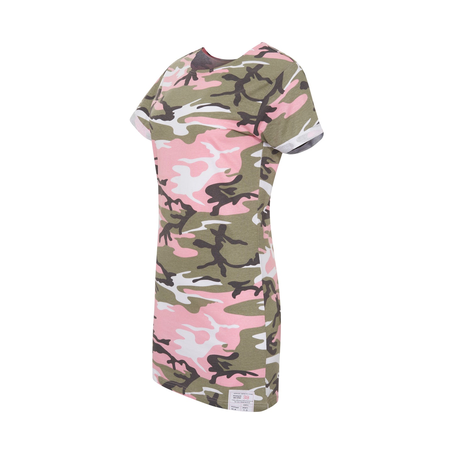 Women's Dress Top Army Camo Short Sleeve T-Shirt Light Pink Camo