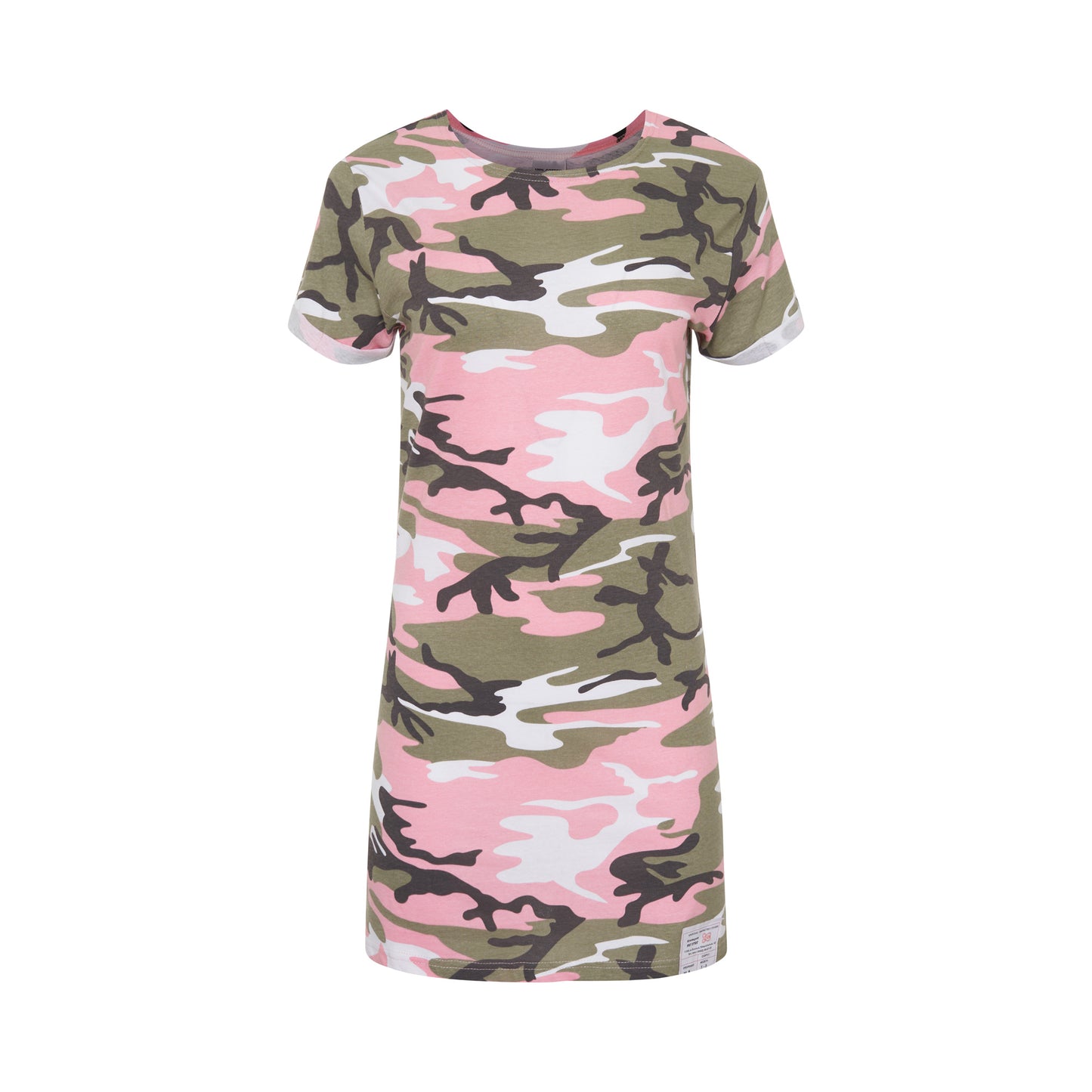 Women's Dress Top Army Camo Short Sleeve T-Shirt Light Pink Camo