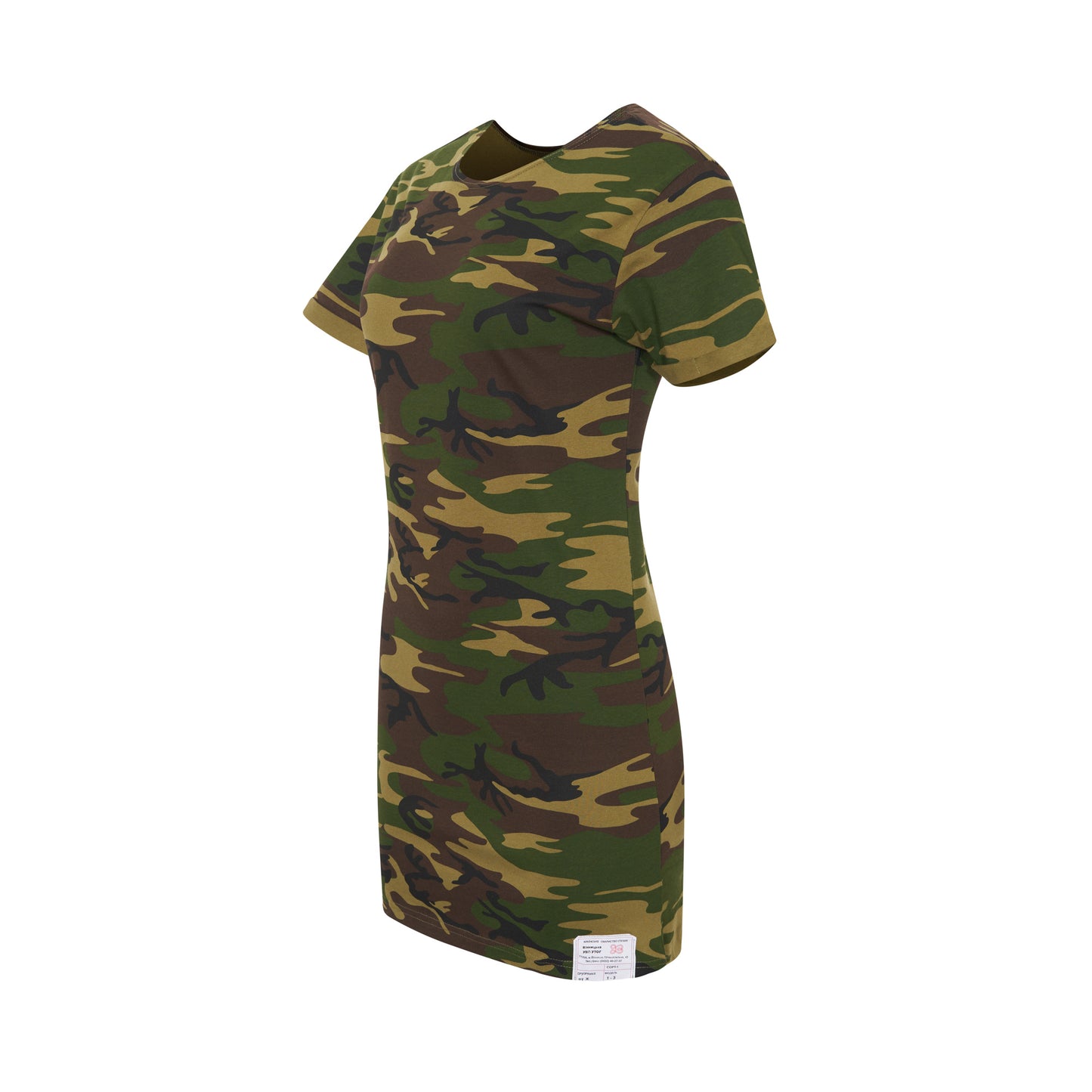 Women's Dress Top Army Camo Short Sleeve T-Shirt Woodland Camo