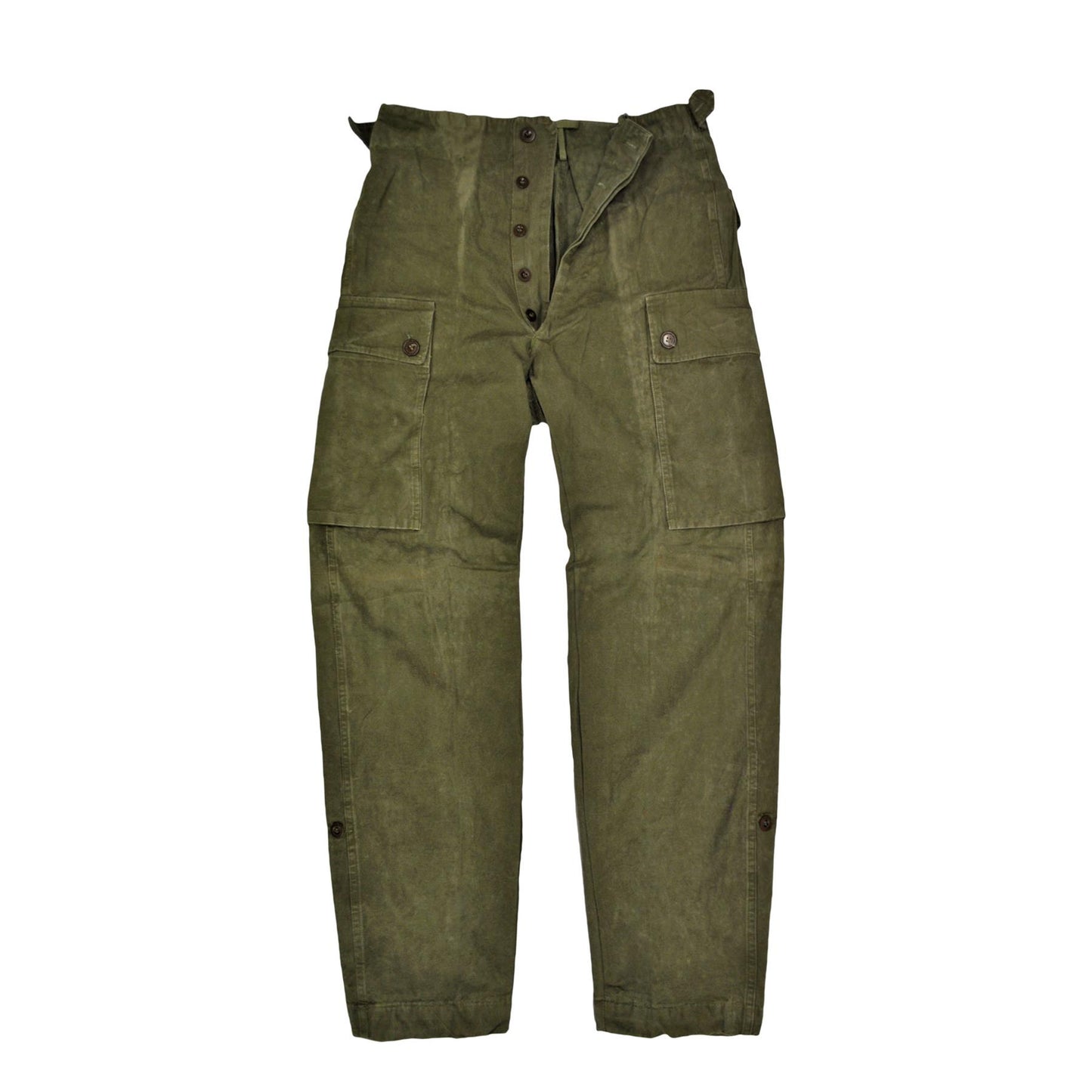 Original Dutch Army Trouser Military Vintage Surplus Heavy Duty Combat Pants Olive