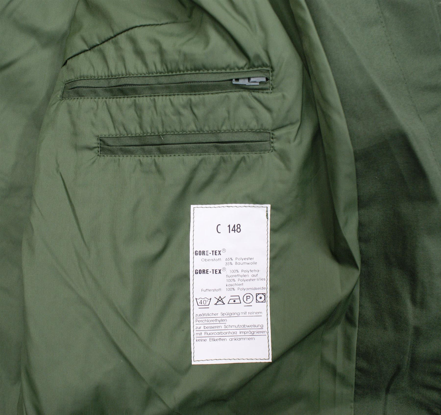 Womens Padded Jacket Original German Goretex Water Resistant Vintage Surplus Olive