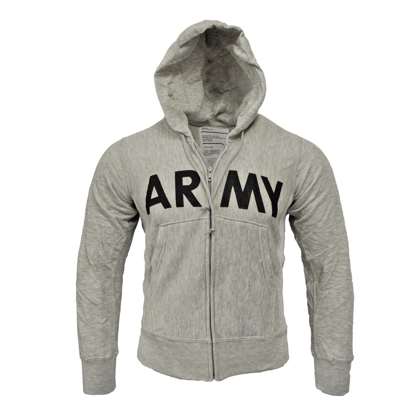 Original US Army Hoodie Military PT Uniform Sweatshirt Grey