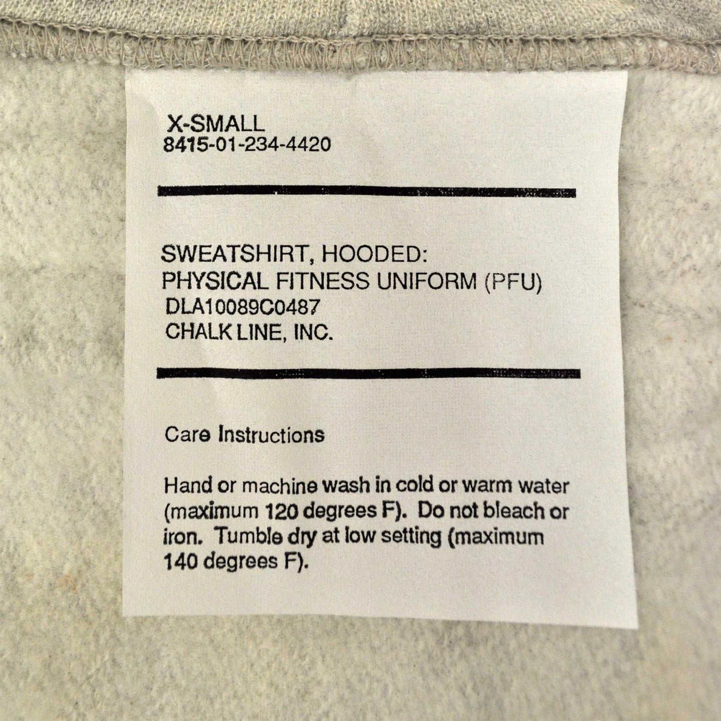 Original US Army Hoodie Military PT Uniform Sweatshirt Grey