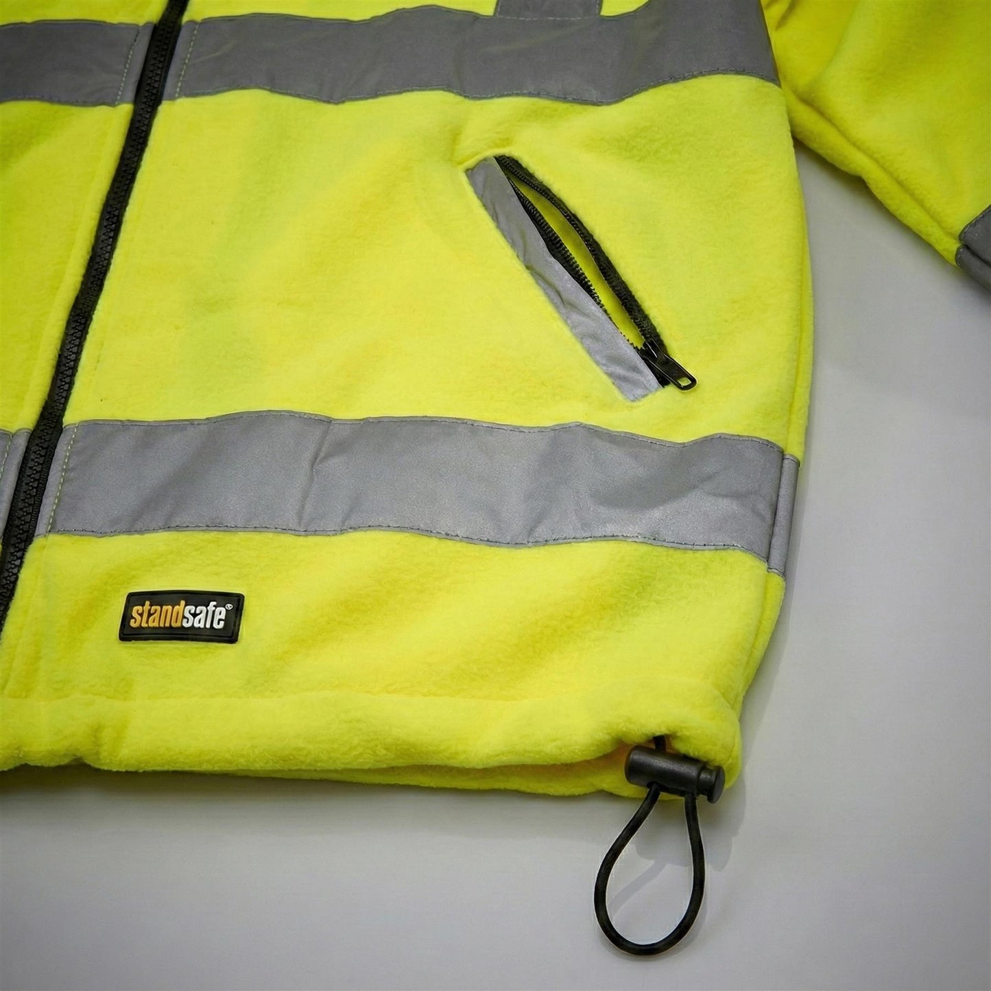 Hi Vis Fleece Jacket Reflective Safety Work Coat