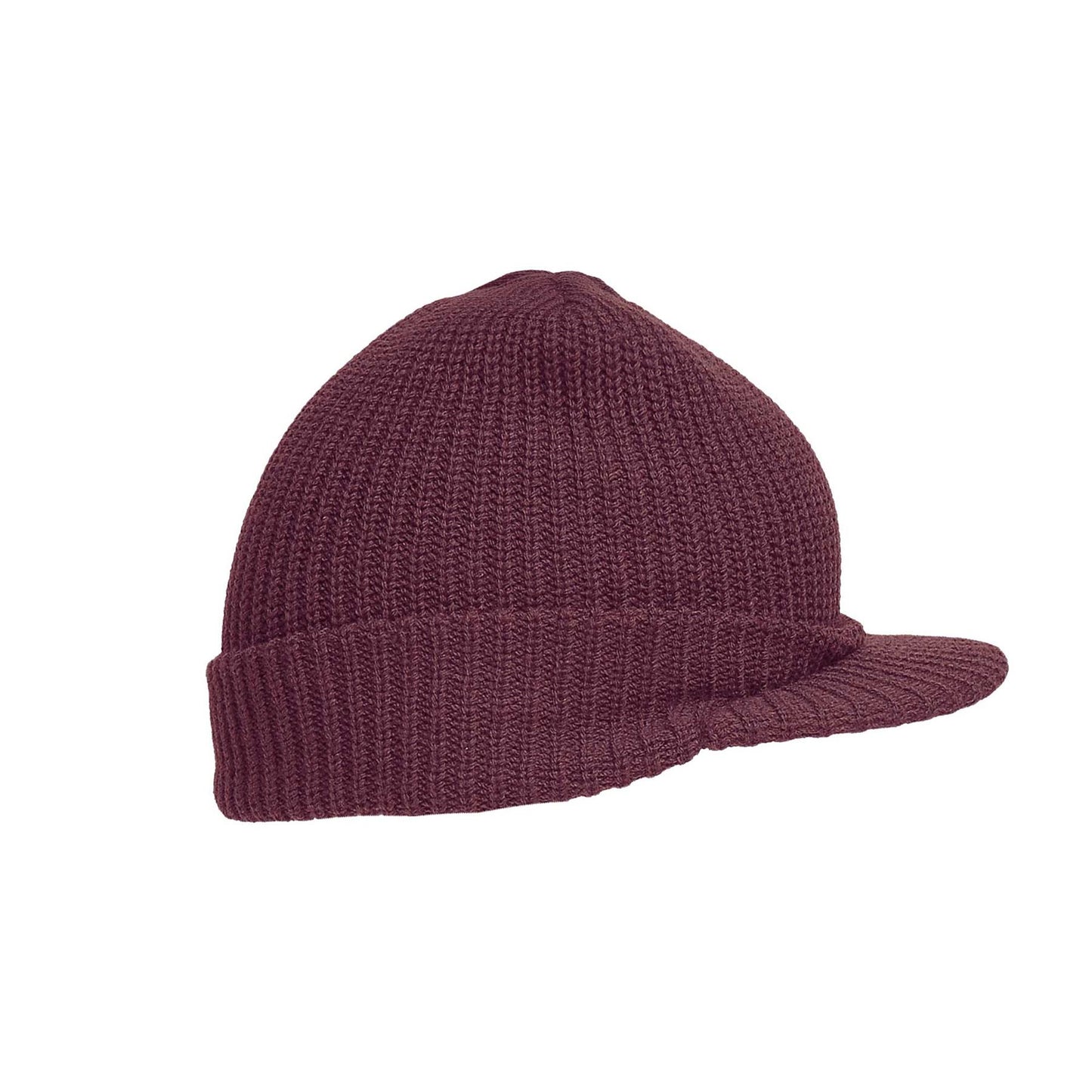Army Hat Military Style Combat Beanie Jeep Peaked Watch Cap Maroon / Burgundy