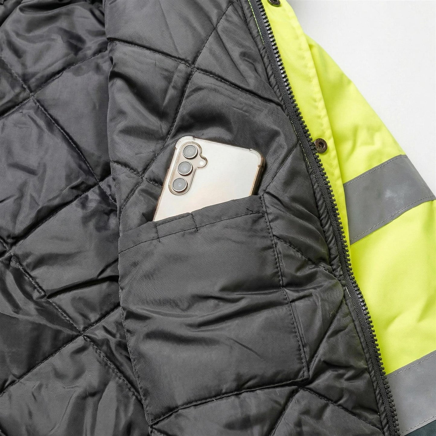 Hi Vis Waterproof Jacket Traffic Coat Reflective Safety Parka