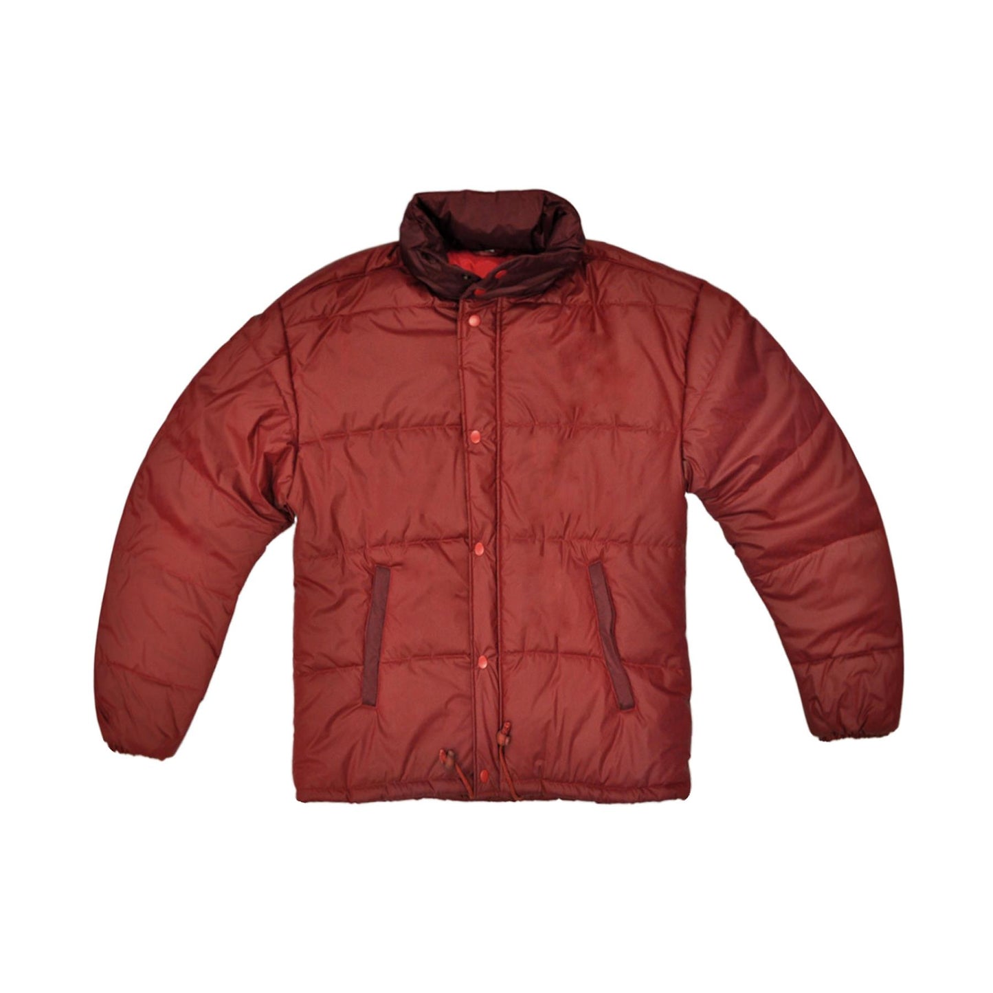 Puffer Jacket Padded Insulated PVC Warm Coat Red