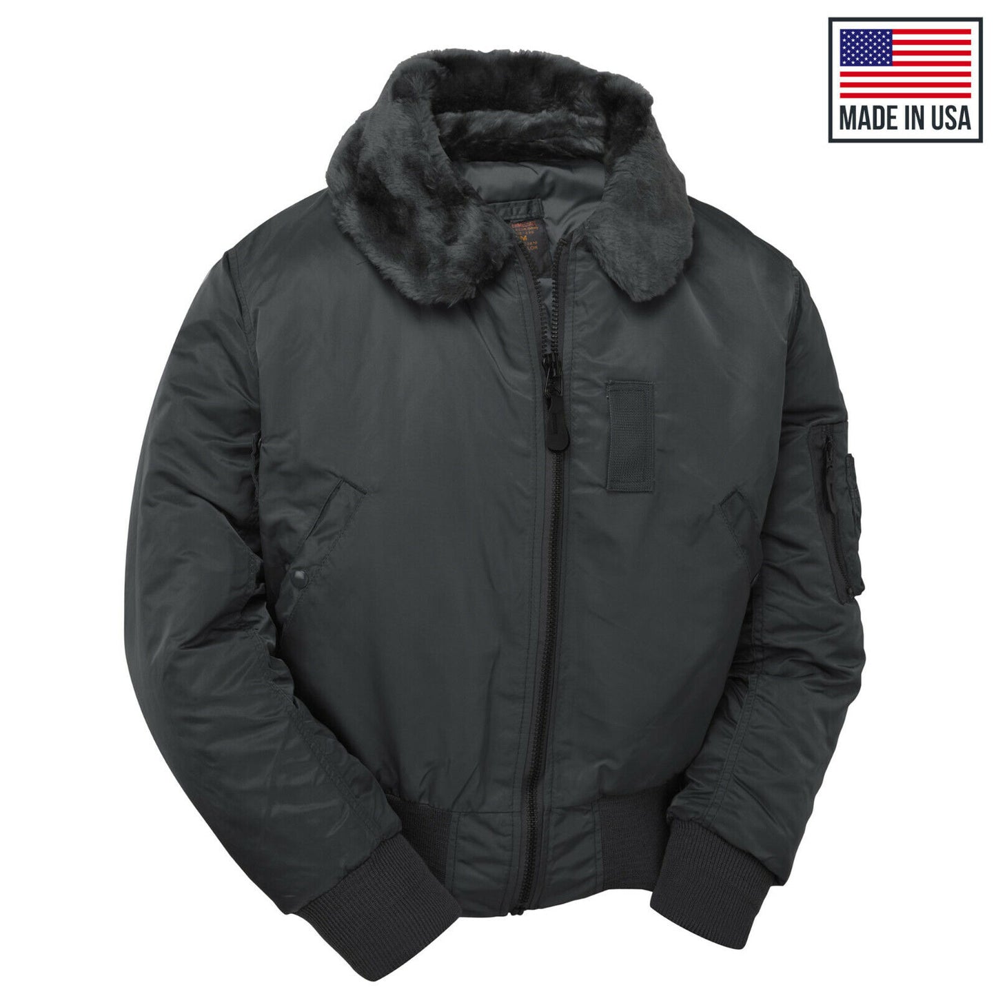 Original Flight Jacket Concord B15 Fur Collar Padded Bomber Black