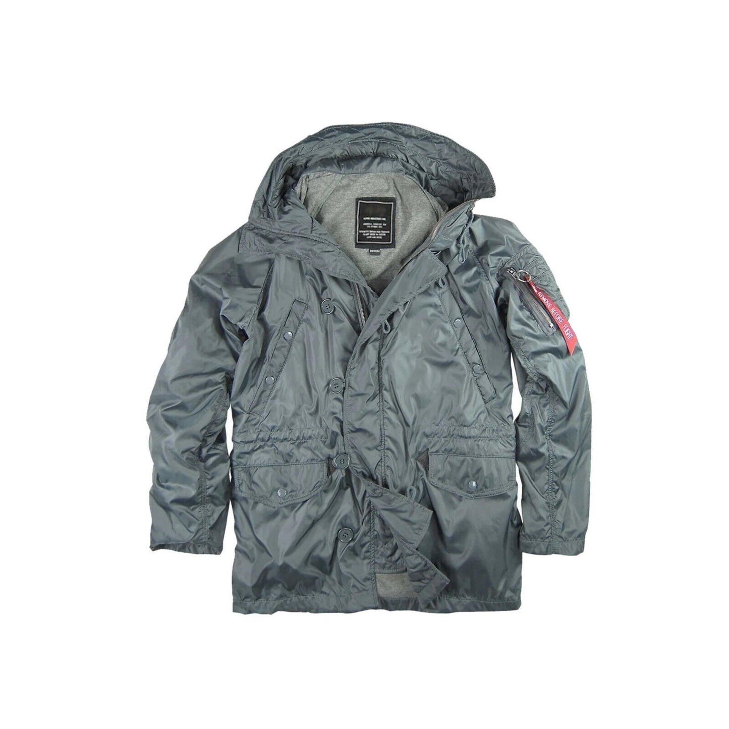 N3B Parka Lightweight Unpadded X Ray Coat Grey