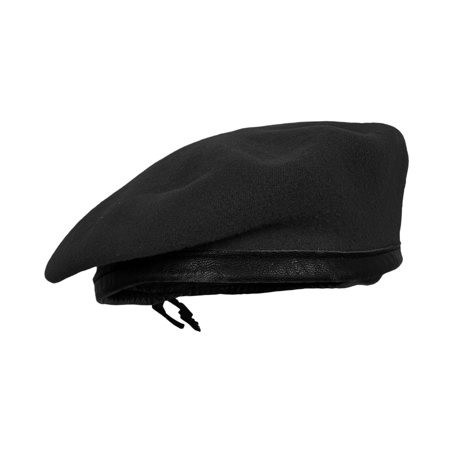 Army Beret Military Cadet Uniform Wool Hat Black