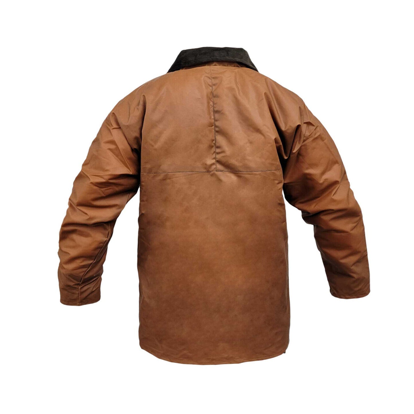 Padded Wax Jacket British Classic Hunting Fishing Riding Coat Brown